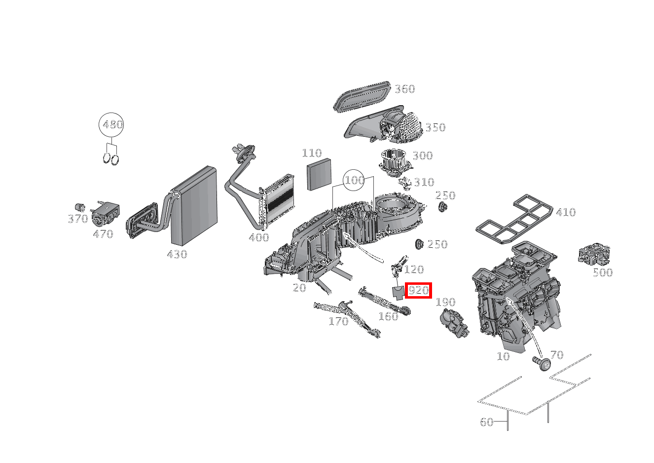 Steckhülsengehäuse TEMPERATURFUEHLER VERDAMPFER B10/6; 2-PIN MQS SLK55 AMG 172