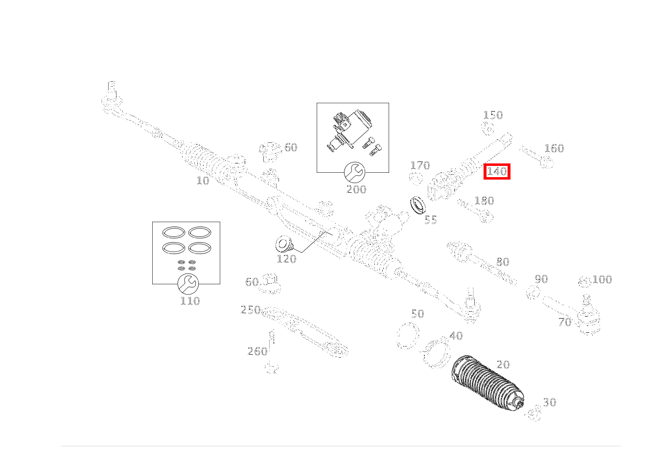 KUPPLUNGSMUFFE LENKUNG AN QUERTRAEGER CL 230 Kompressor 203 KUPPLUNGSMUFFE LENKUNG AN QUERTRAEGER CL 230 Kompressor 203