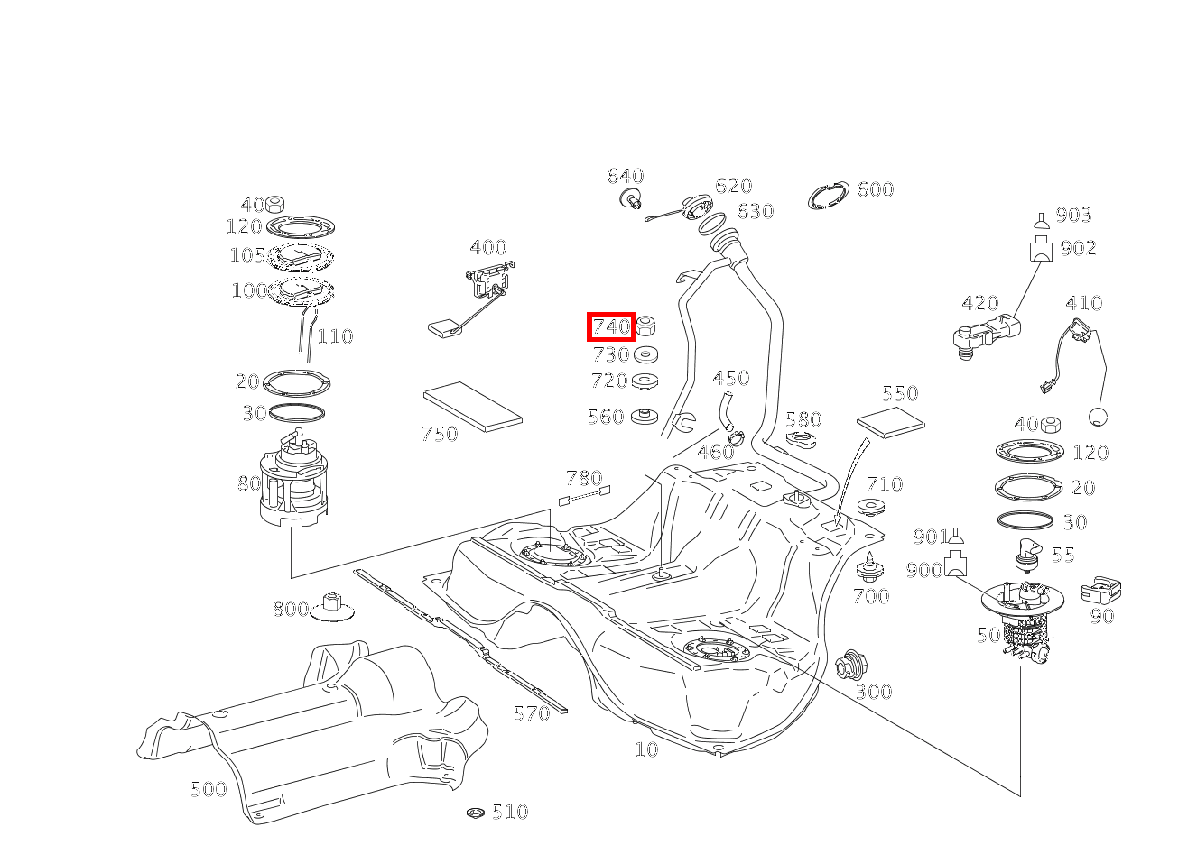 Sechskantmutter TANKBEFESTIGUNG; M8 S 550 Limousine lang BCA 221 Sechskantmutter TANKBEFESTIGUNG; M8 S 550 Limousine lang BCA 221