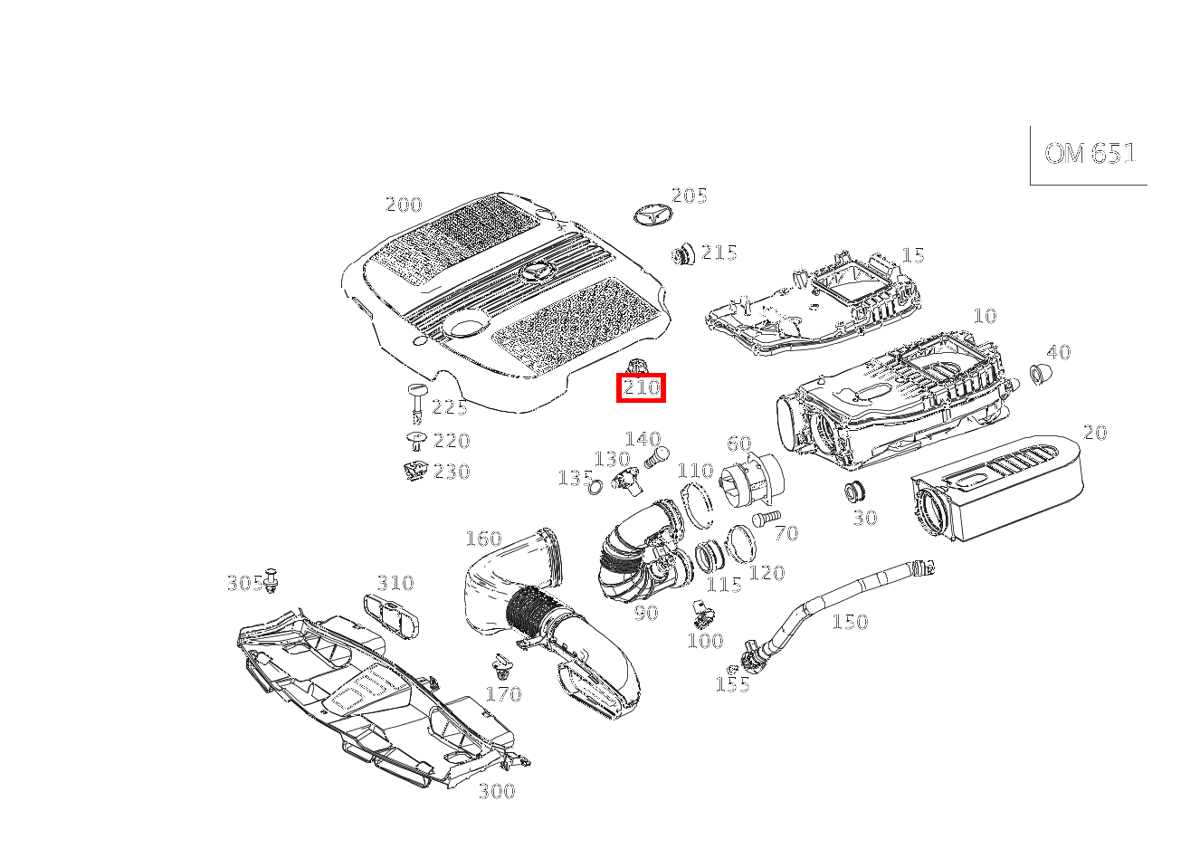 Elastomerlager ZWISCHEN ABDECKHAUBE UND ZYLINDERKOPF E 220 CDI T-Modell 253 Elastomerlager ZWISCHEN ABDECKHAUBE UND ZYLINDERKOPF E 220 CDI T-Modell 253