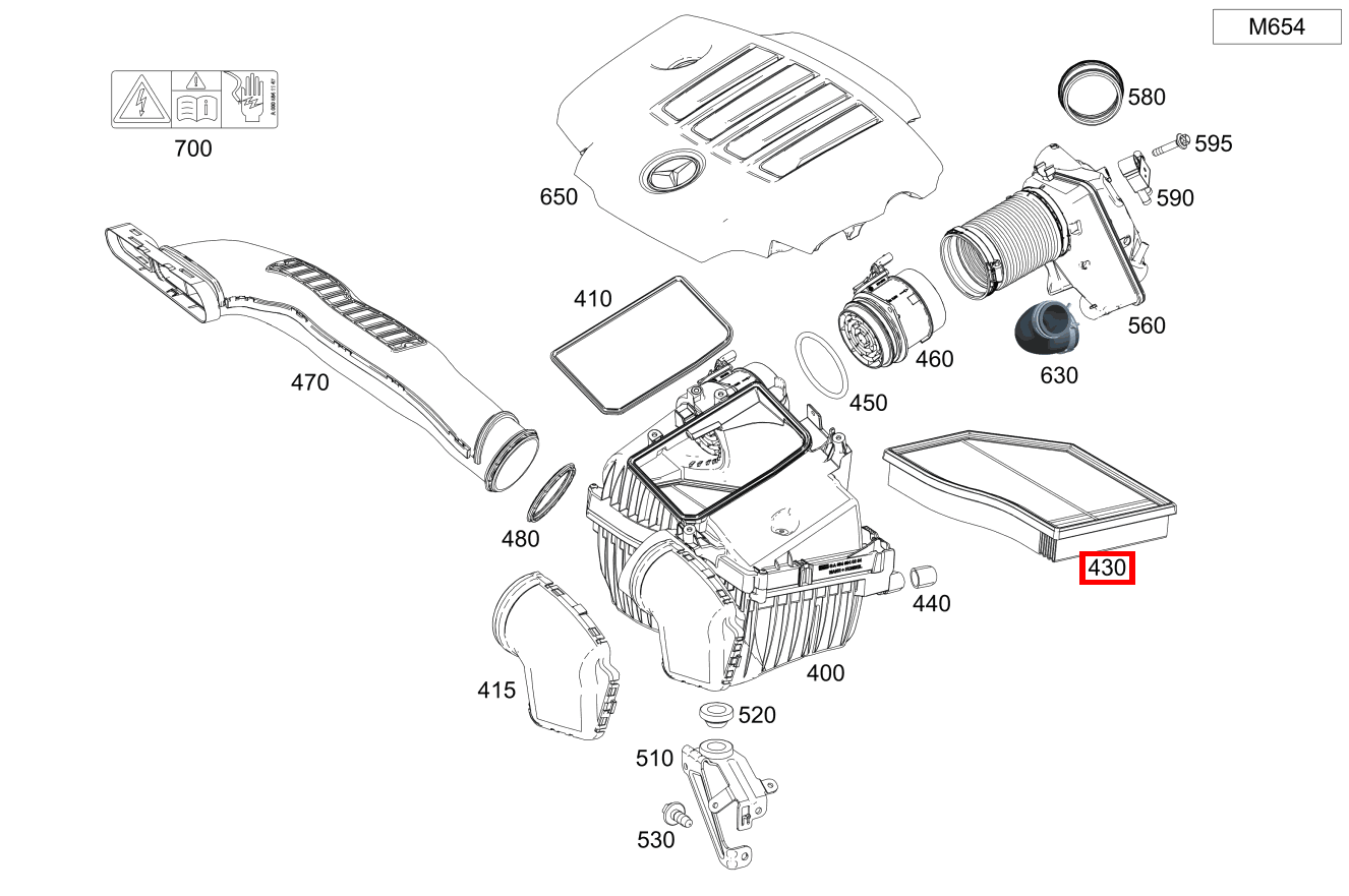 Luftfiltereinsatz B 200 d 247