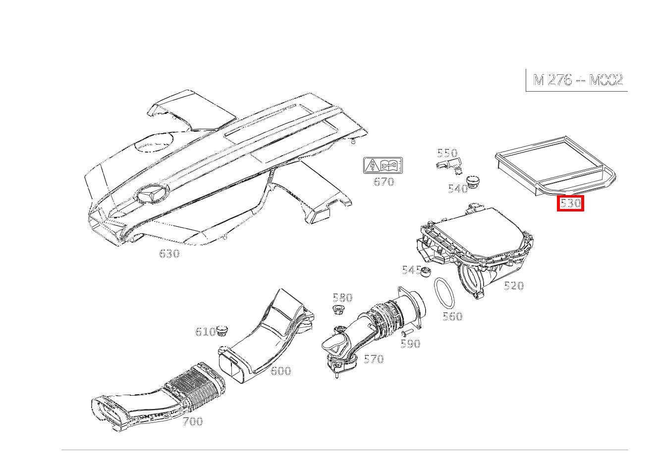 Luftfiltereinsatz RECHTS SL 400 Roadster 231
