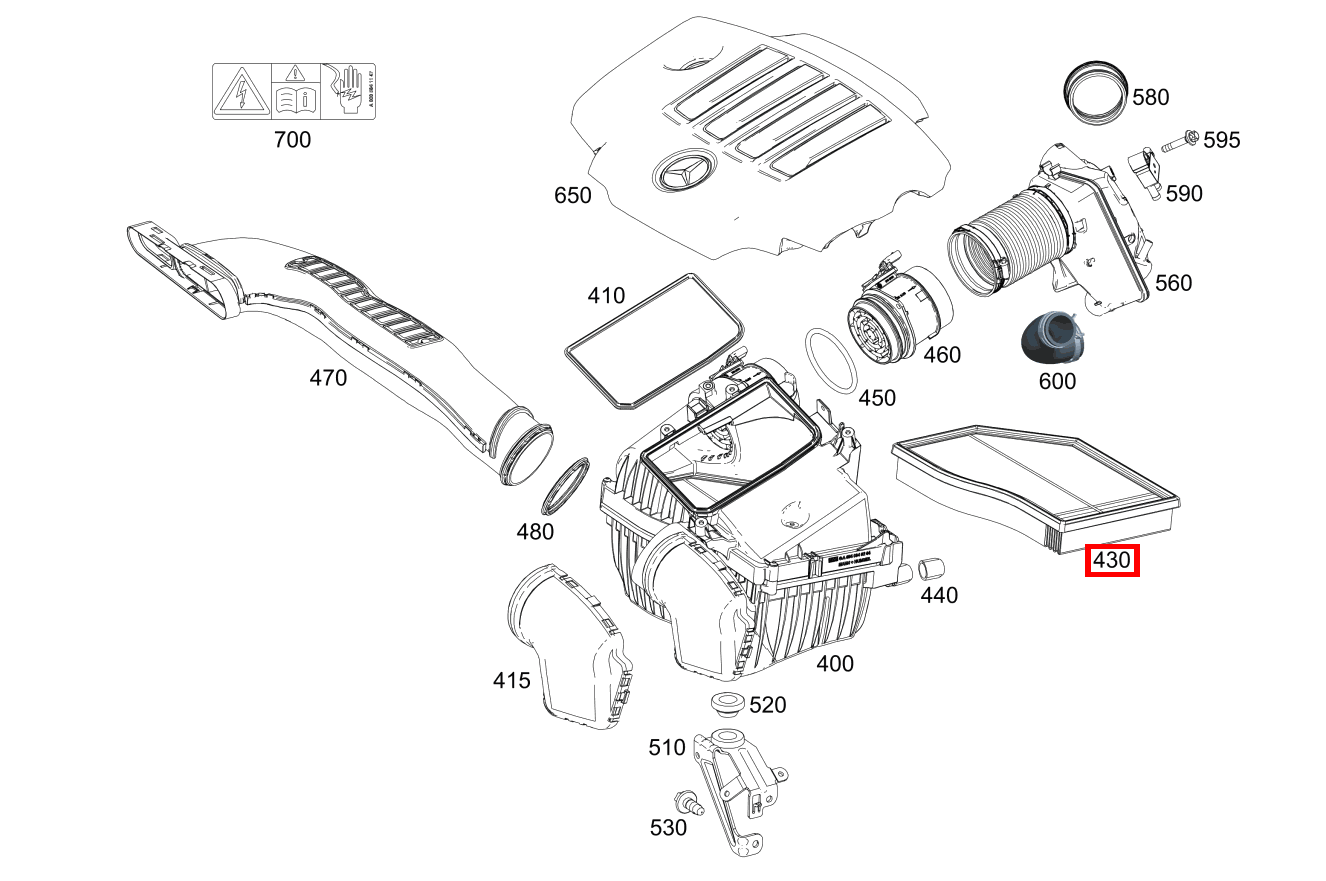 Luftfiltereinsatz GLB 220 d 247