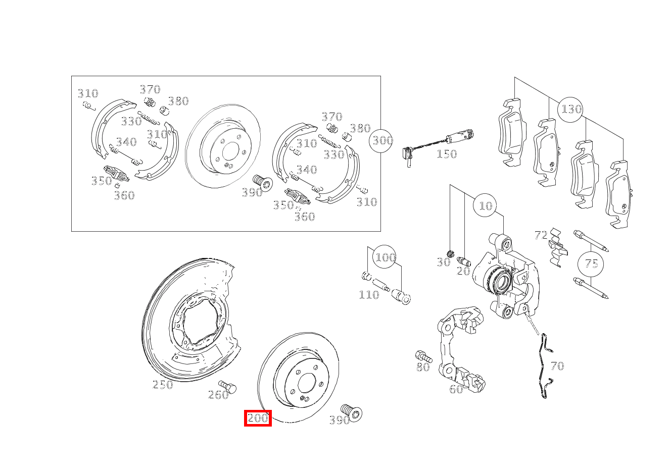 Bremsscheibe Hinten rechts E 63 AMG Limousine 212