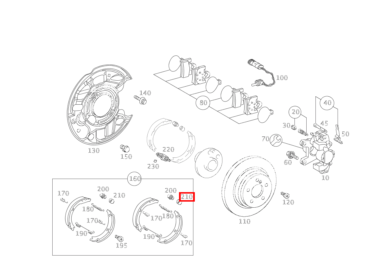 STUETZBUCHSE BREMSBACKENNACHSTELLUNG SLK 55 AMG Roadster 171
