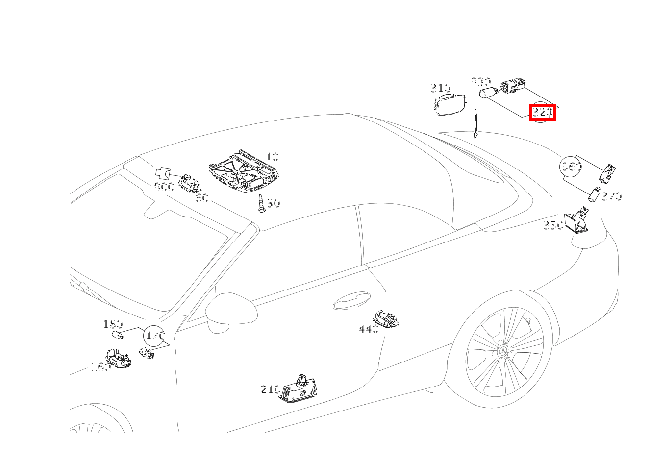 Lampenfassung Mit Glühlampe; 12V-5W Mercedes-AMG C 63 S Cabriolet 205 Lampenfassung Mit Glühlampe; 12V-5W Mercedes-AMG C 63 S Cabriolet 205