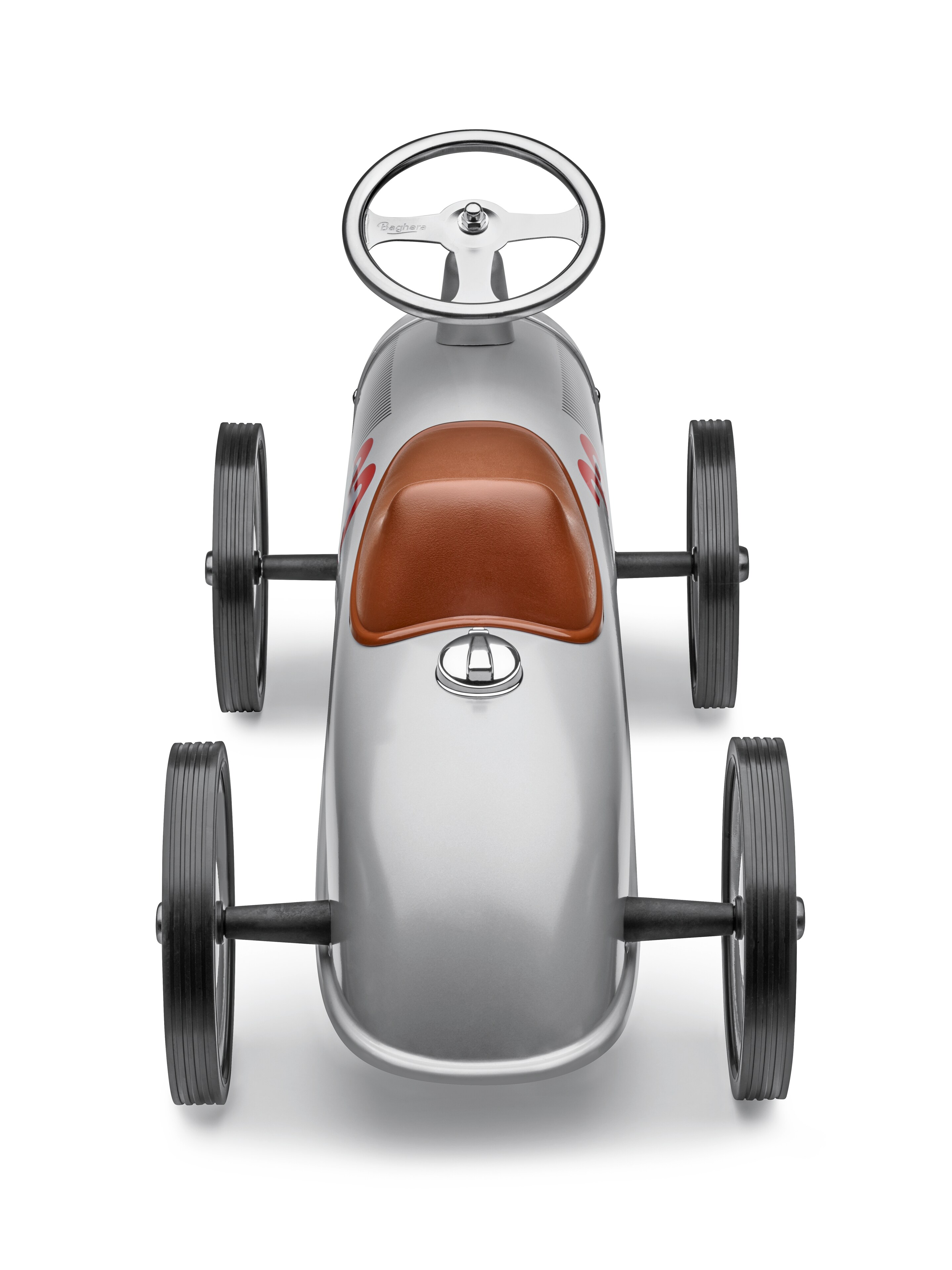 Kinderrutscher W 25 Rennwagen, silberfarben