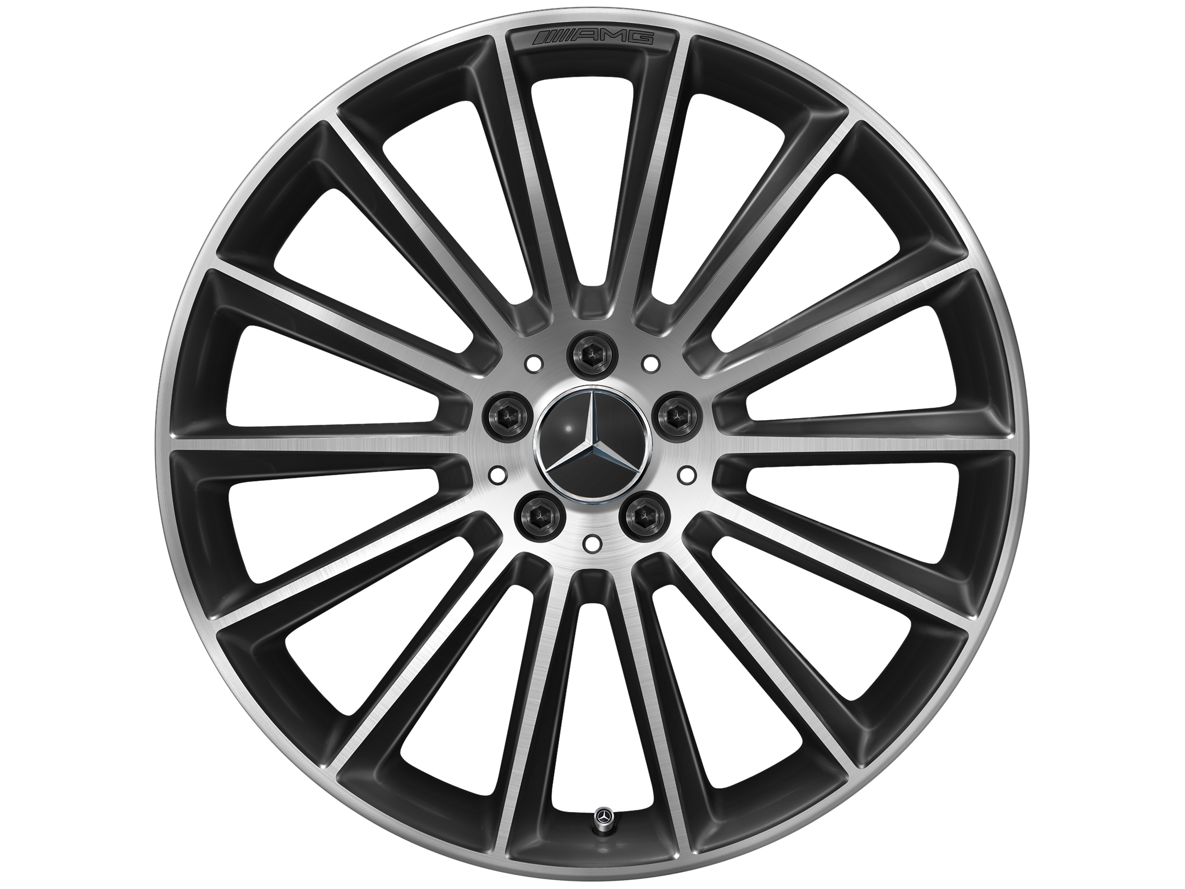 AMG Vielspeichen-Rad, 50,8 cm (20 Zoll), glanzgedreht 9 J x 20 ET 49, schwarz