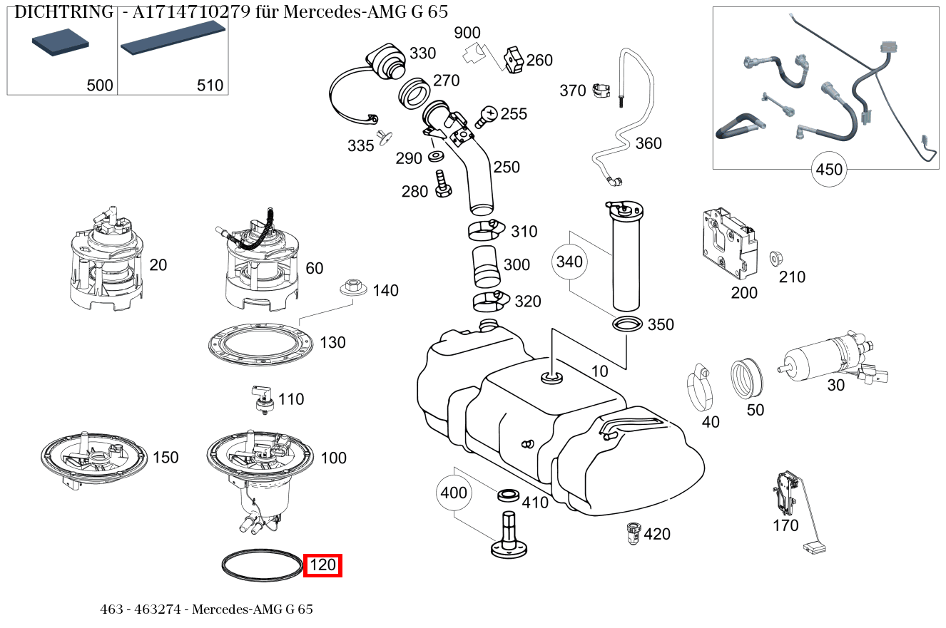 Dichtring Mercedes-AMG G 65 463