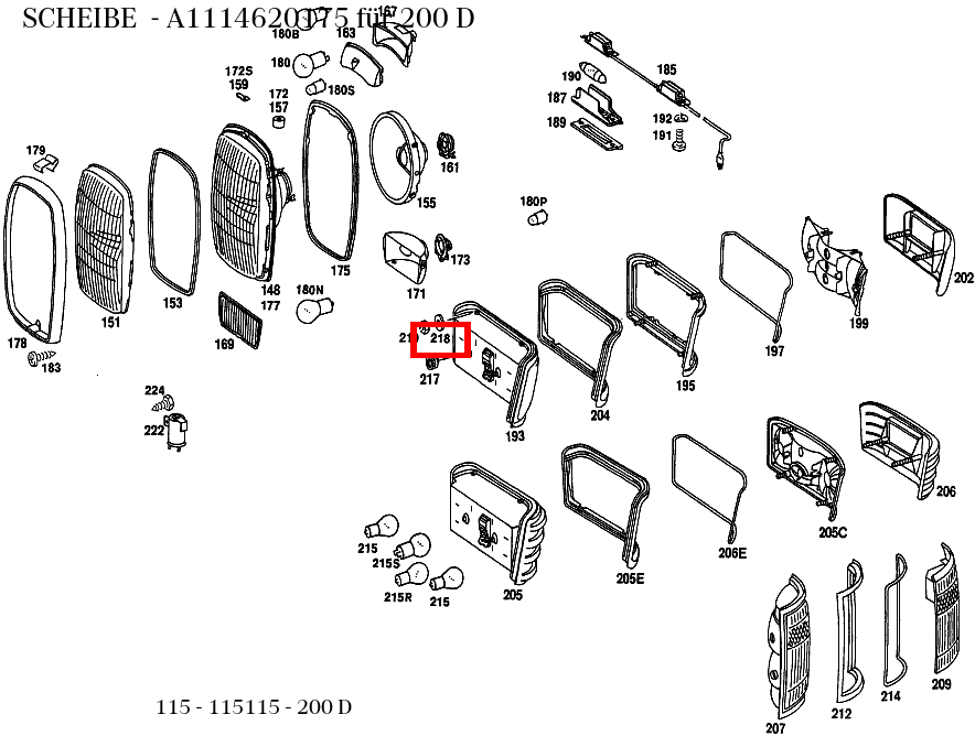 Scheibe 200 D 115