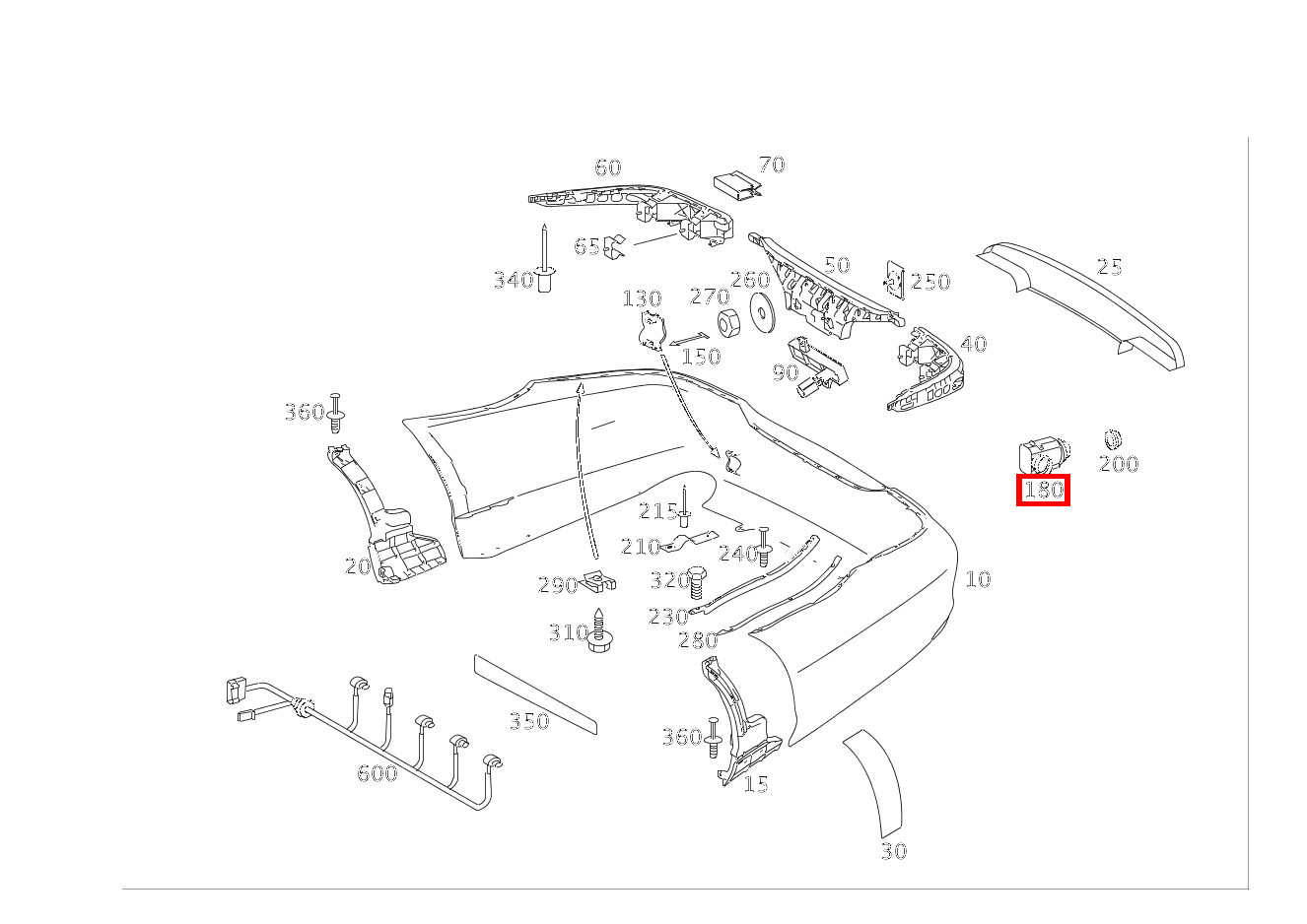 ABSTANDSSENSOR PARKTRONIC-SYSTEM CLS 55 AMG 219