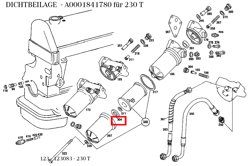 Dichtbeilage 230 T 123 Dichtbeilage 230 T 123