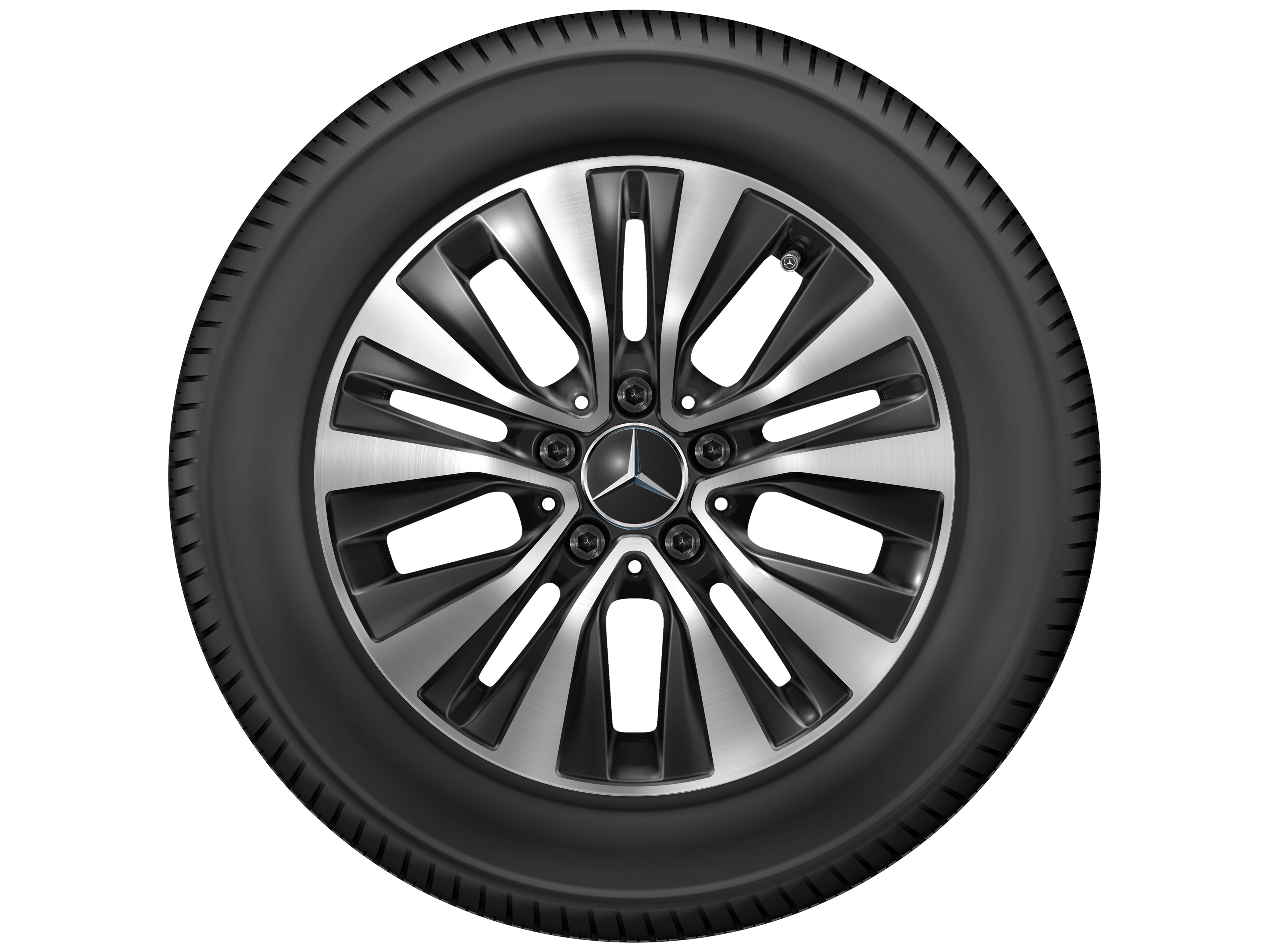5-Doppelspeichen-Rad, Aero, 16 Zoll, 6,5 J x 16 ET 44, schwarz