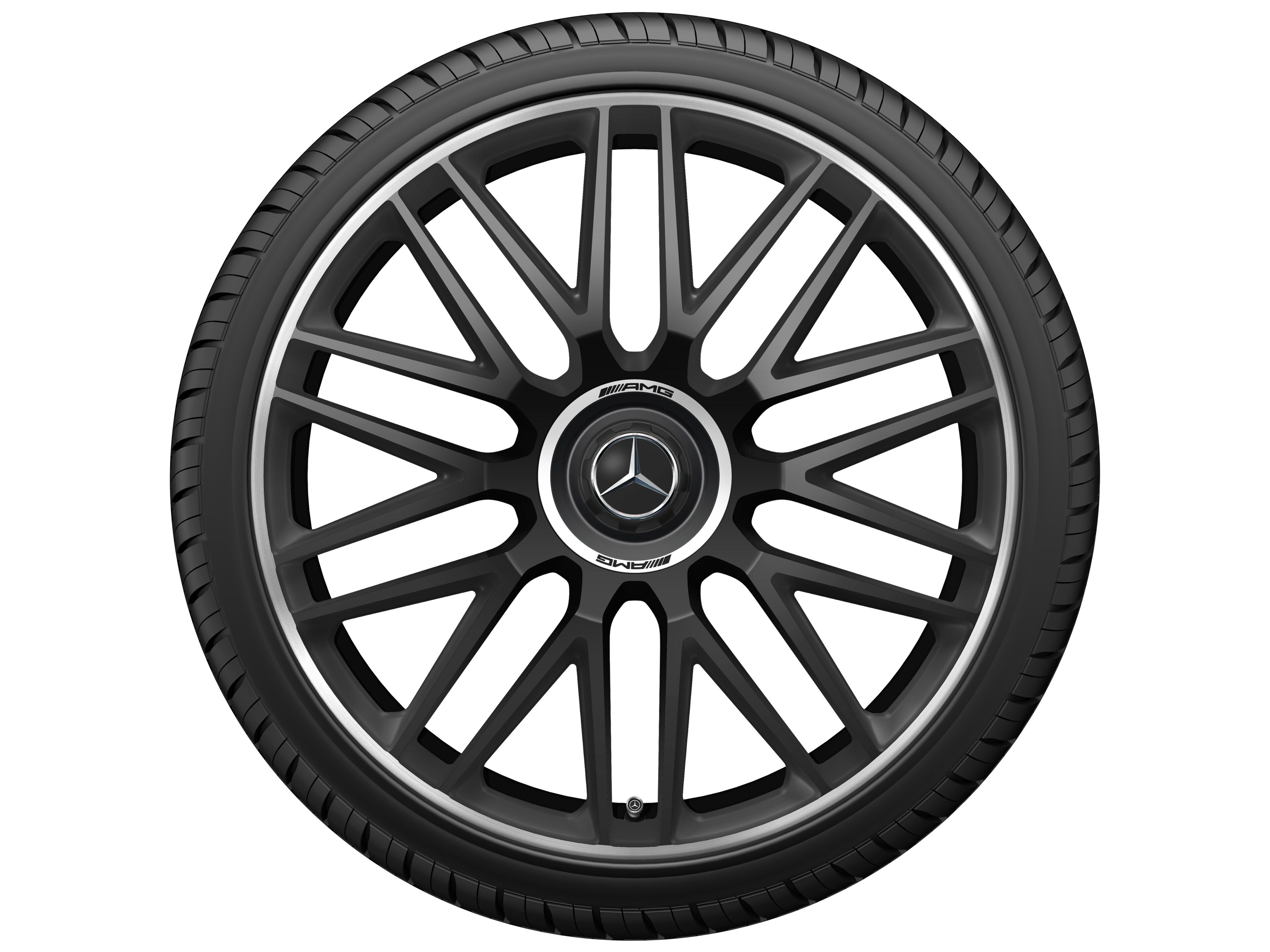 Mercedes-Benz - AMG Schmiederad 10-Doppelspeichen-Design, 21 Zoll, 10,5 J x 21 ET 42, schwarz matt