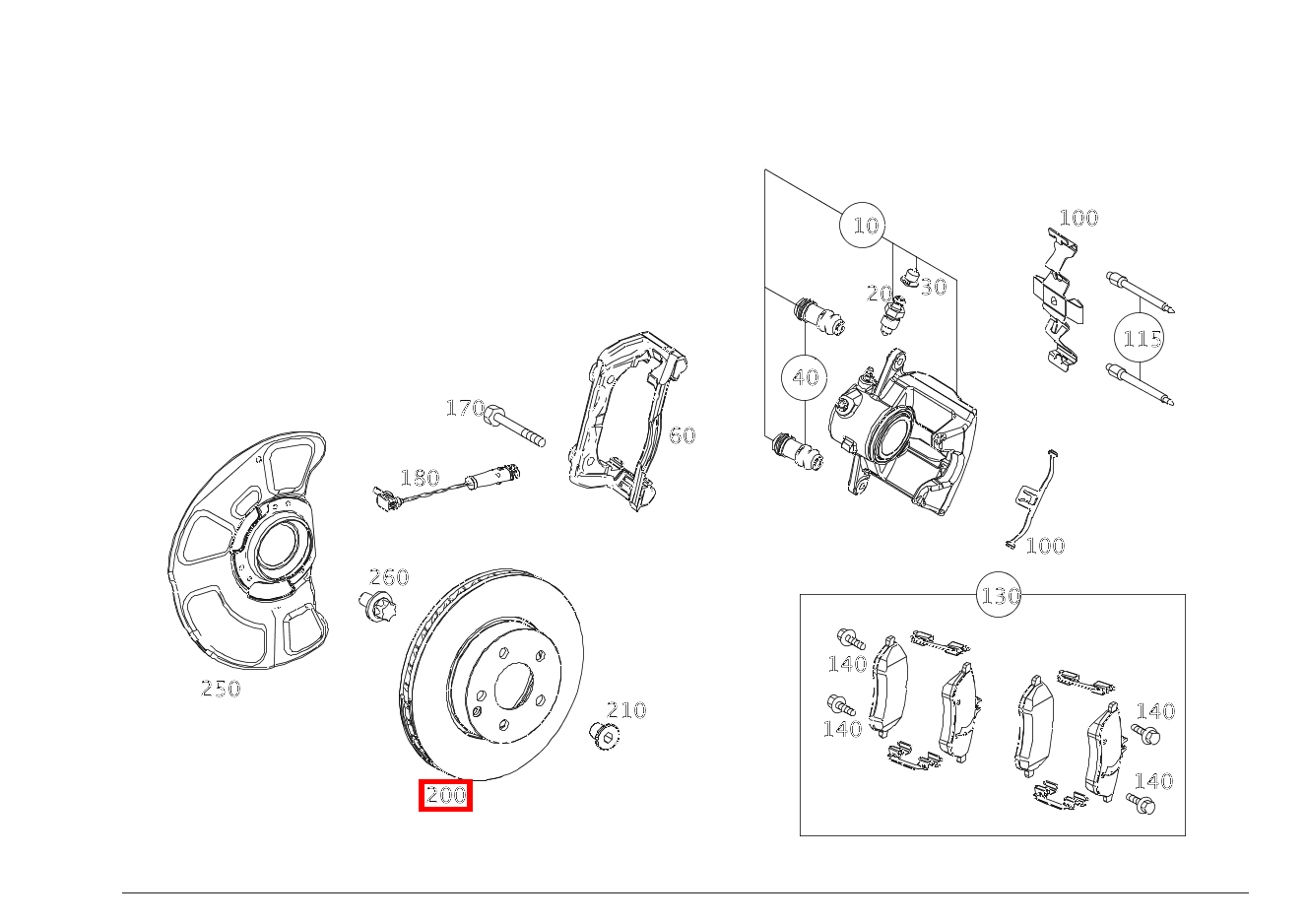 Bremsscheibe belüftet Vorne Rechts E300 BT H 212 Bremsscheibe belüftet Vorne Rechts E300 BT H 212