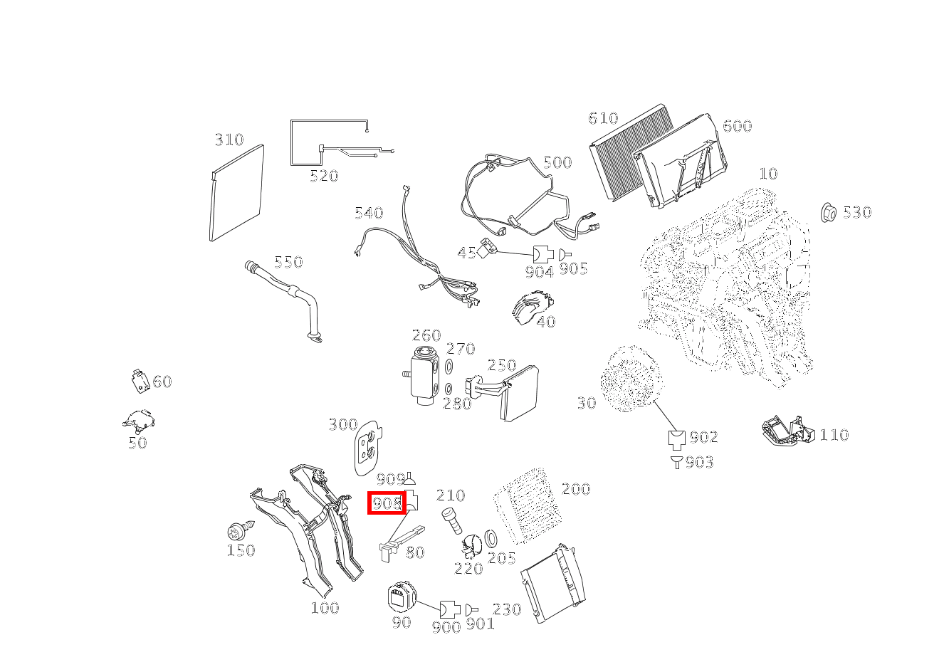 Steckhülsengehäuse B1; 2-PIN MQS A 200 TURBO COUPE 169
