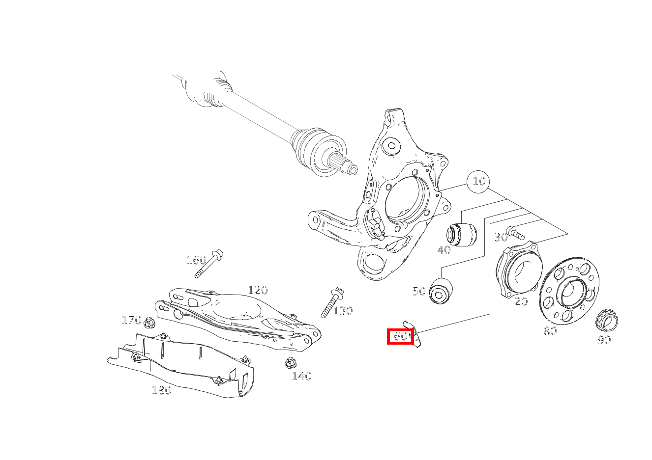Verschlusskappe An Radträger rechts E 220 CDI T-Modell 253