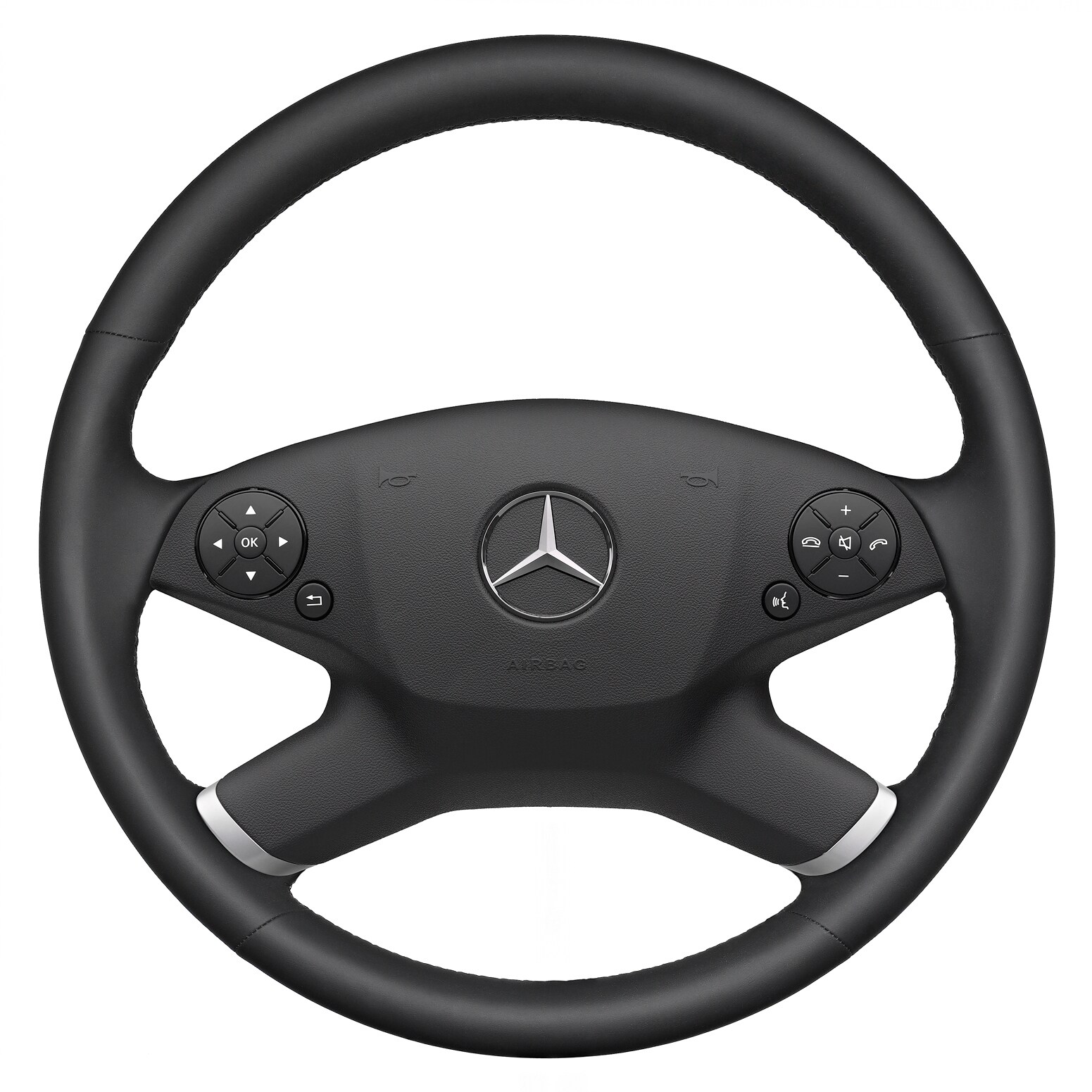 Mercedes-Benz - Lederlenkrad, schwarz, mit ALDW Lederlenkrad, schwarz, mit ALDW
