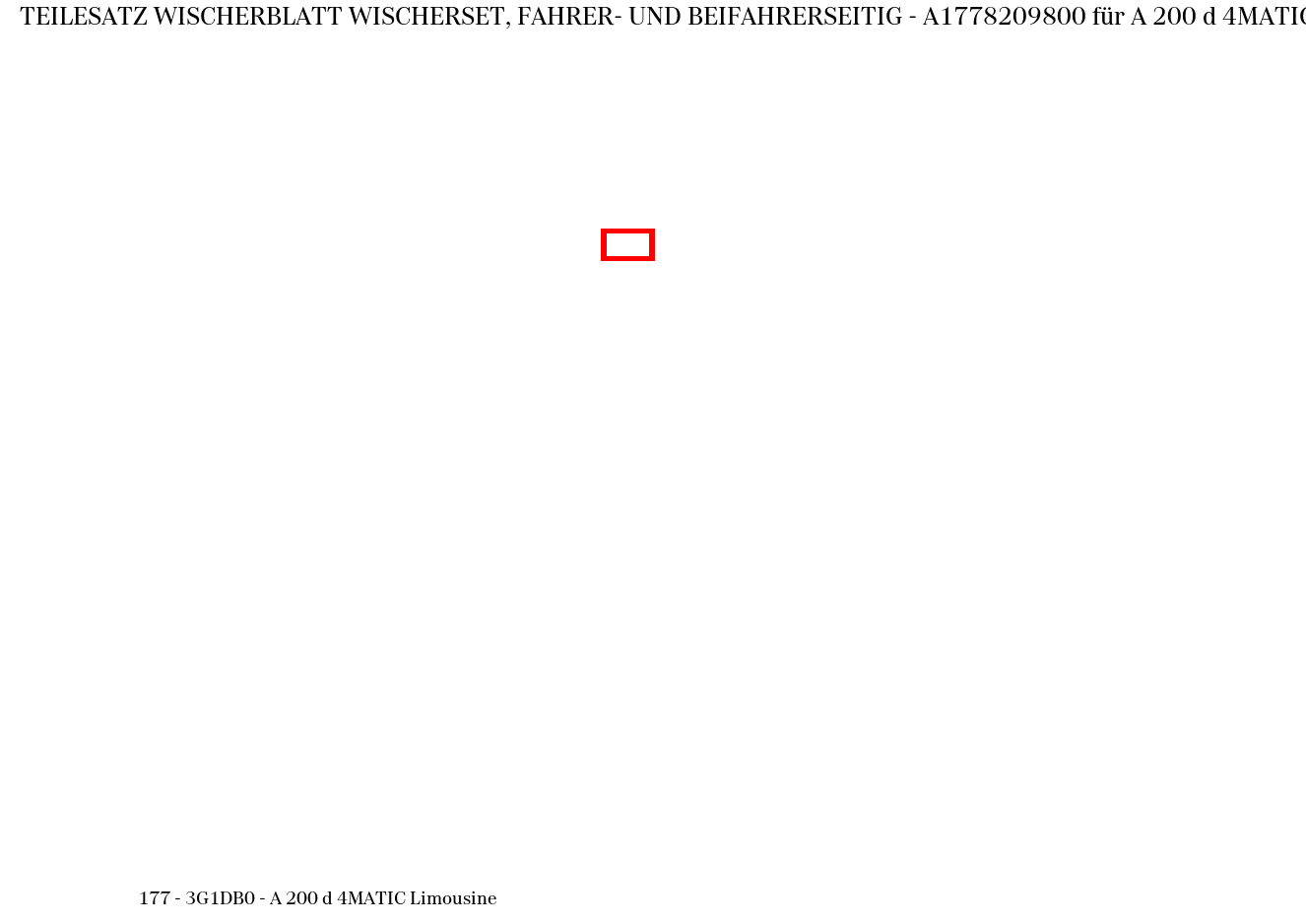Teilesatz Wischerblatt WISCHERSET, FAHRER- UND BEIFAHRERSEITIG A 200 d 4MATIC Limousine 177 Teilesatz Wischerblatt WISCHERSET, FAHRER- UND BEIFAHRERSEITIG A 200 d 4MATIC Limousine 177