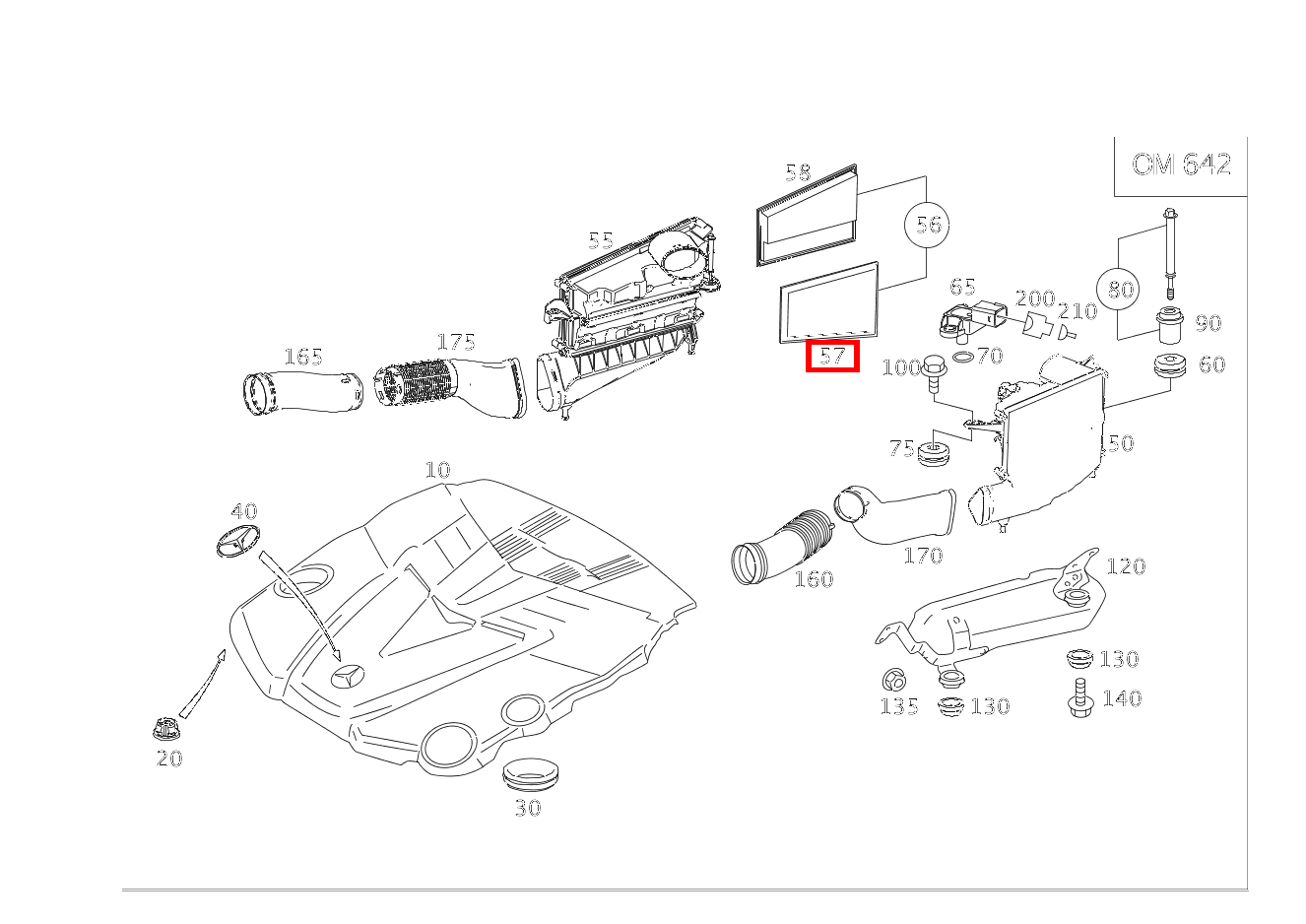 Luftfiltereinsatz Links GL 350 BlueTEC 4MATIC Off-Roader 164 Luftfiltereinsatz Links GL 350 BlueTEC 4MATIC Off-Roader 164
