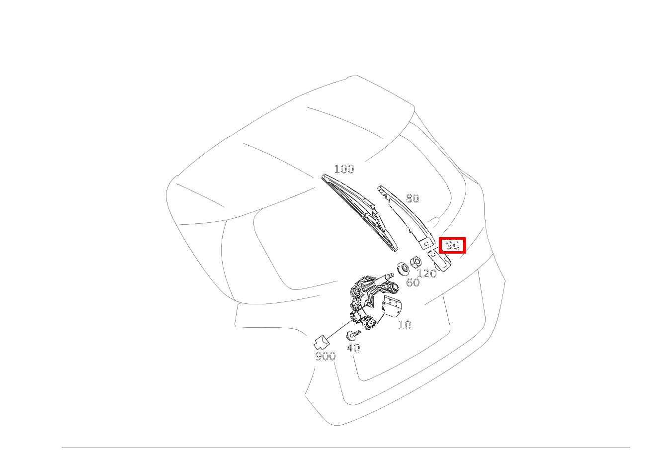 Abdeckung Wischerarm ABDECKUNG WISCHERACHSE A 45 AMG 4MATIC 176