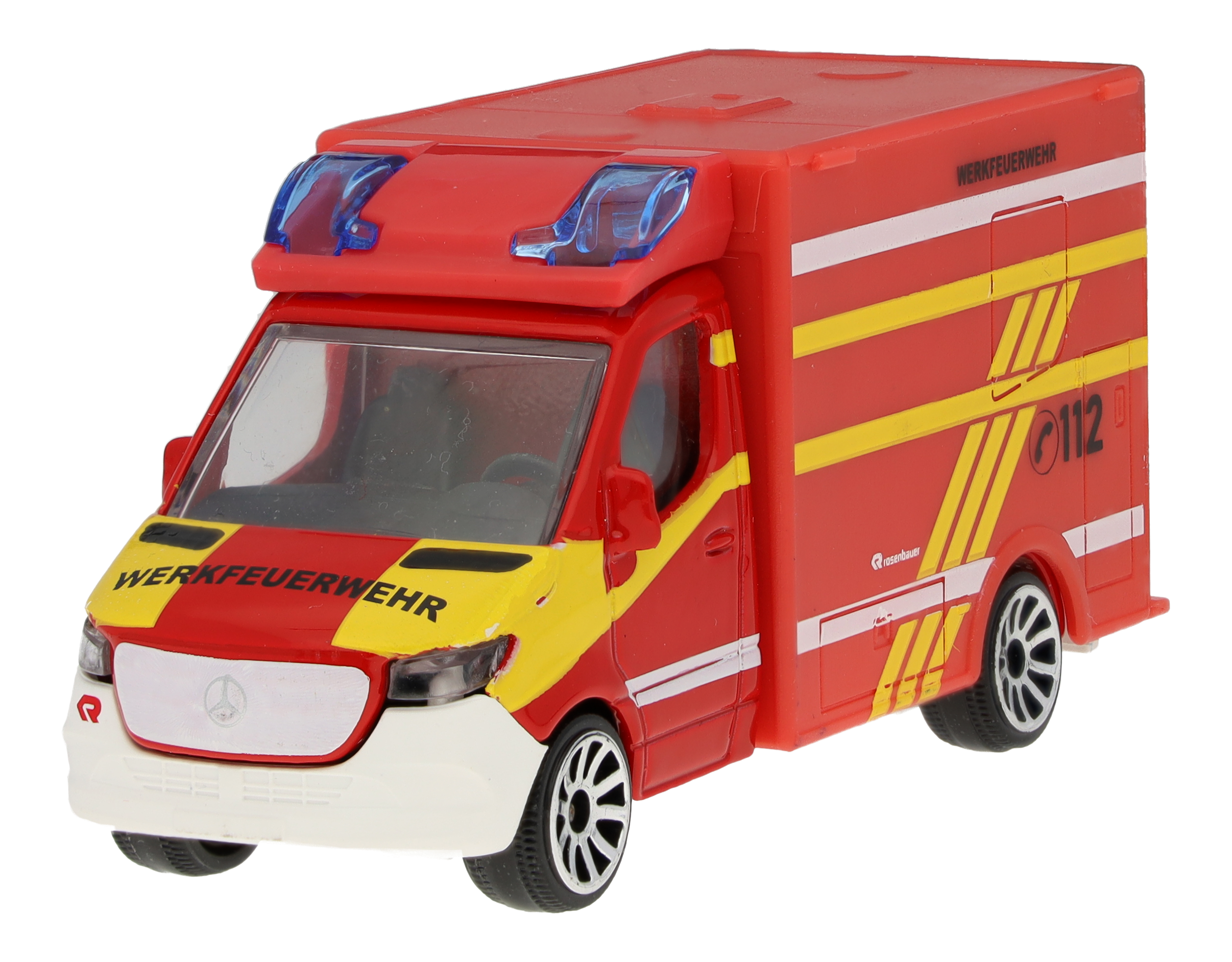 Mercedes-Benz - Sprinter, Feuerwehr rot, Majorette, 7,62 cm (3 Zoll)