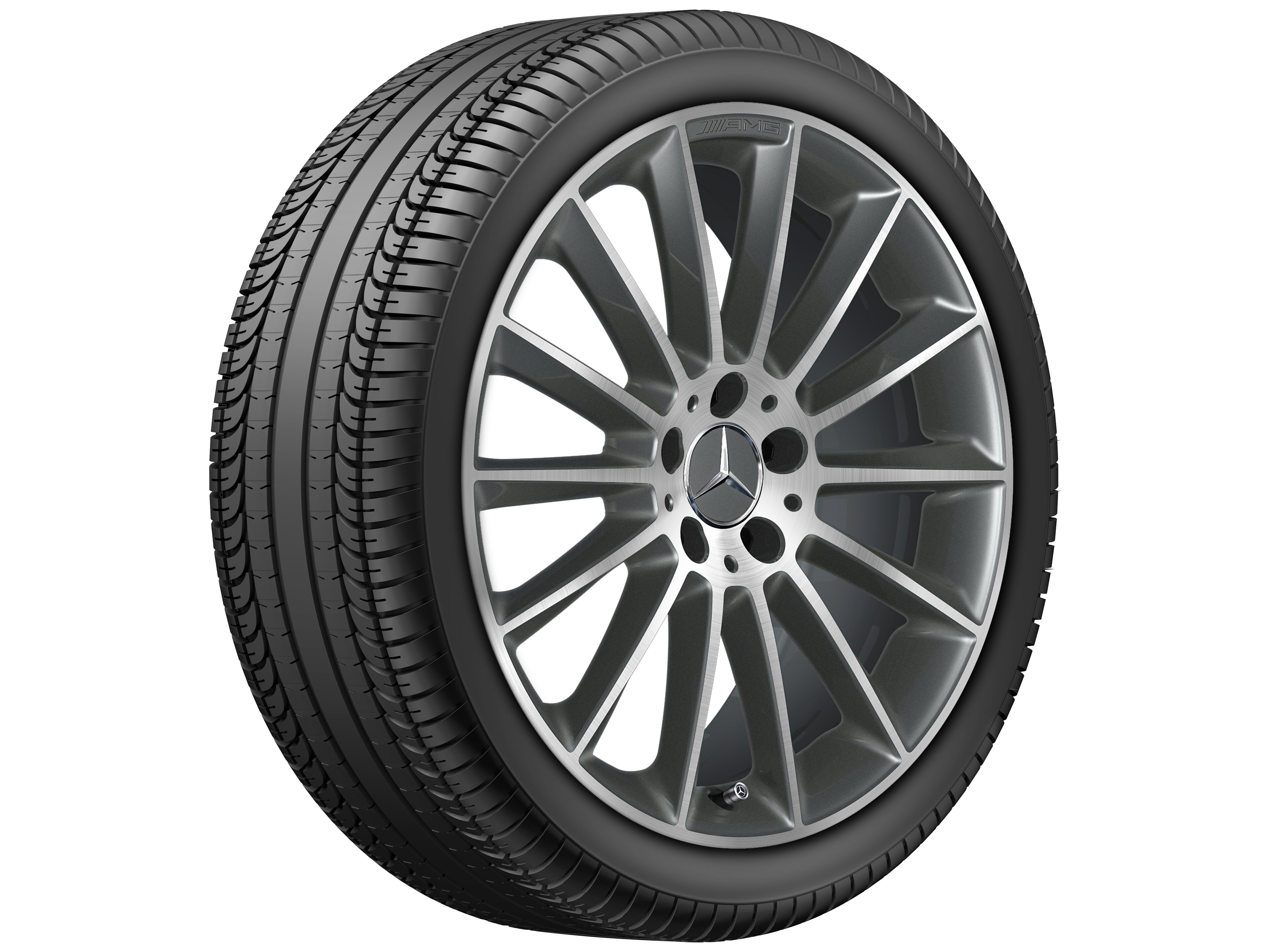 AMG Vielspeichen-Rad, 48,3 cm (19 Zoll), glanzgedr