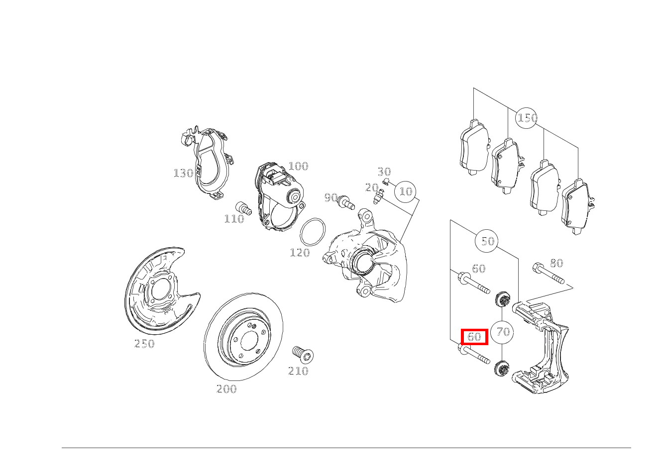 Führungshülse Bremssattel an Bremsträger Mercedes-AMG GLA 45 4MATIC Sport Utility Vehicle 156