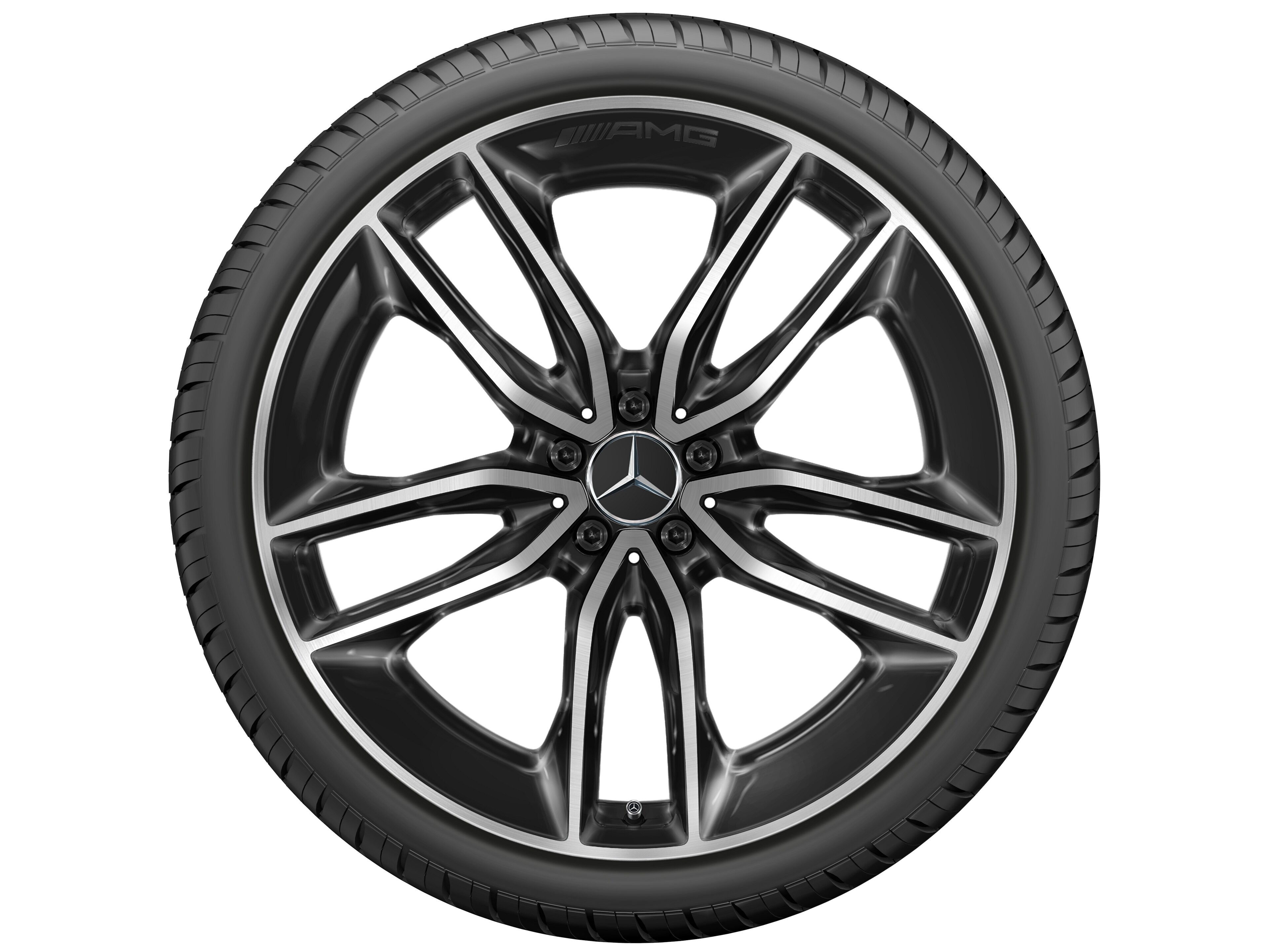 Mercedes-Benz - AMG 5-Doppelspeichen-Rad, 55,9 cm (22 Zoll), glanz AMG 5-Doppelspeichen-Rad, 55,9 cm (22 Zoll), glanz