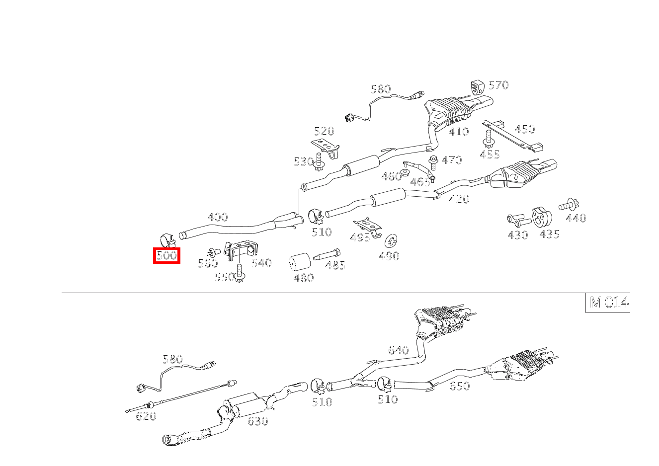 Rohrschelle Abgasanlage KATALYSATOR AN AUSPUFFROHR VORN S350BT L 4M 221