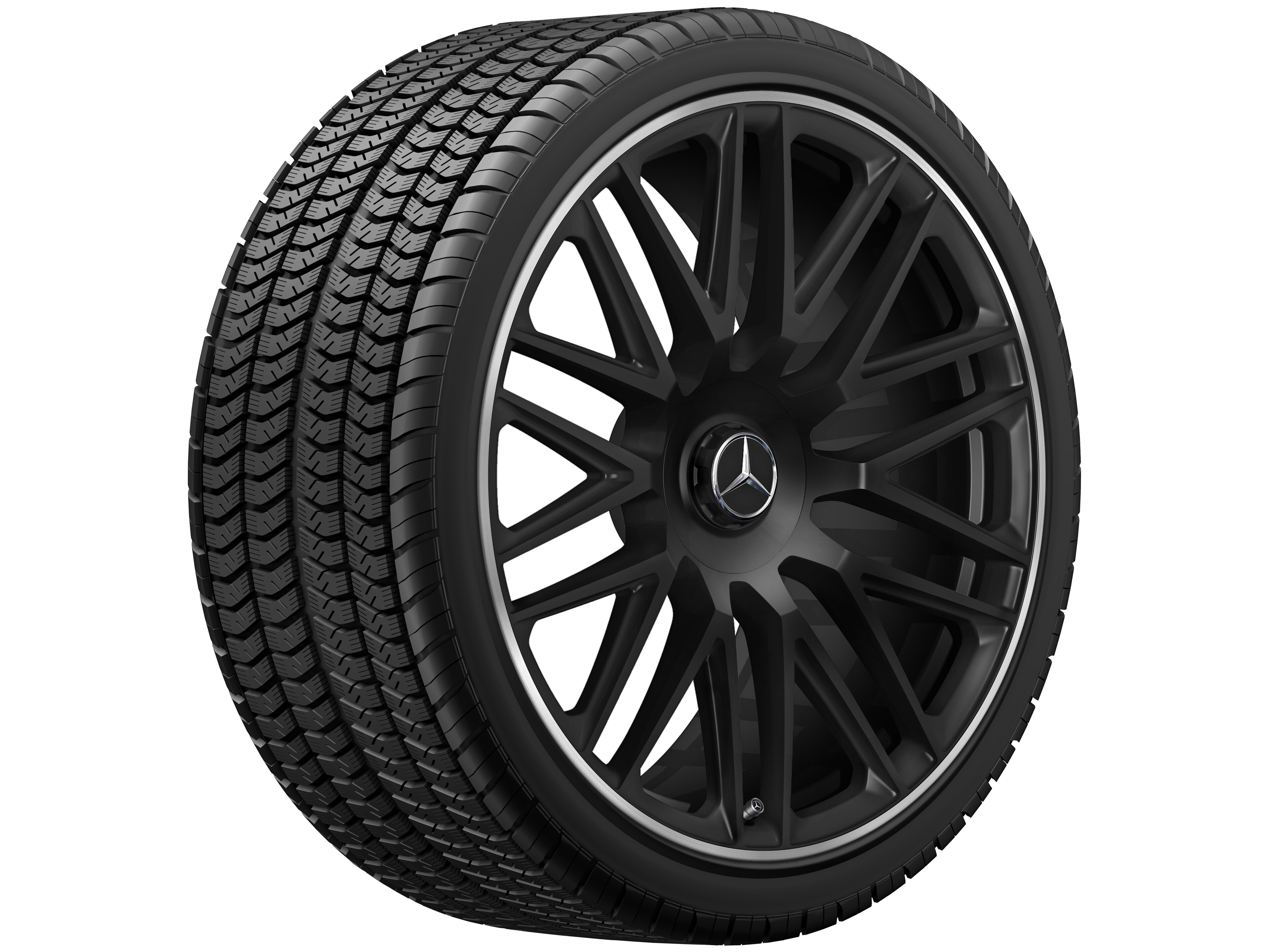 AMG Schmiederad 10-Speichen-Design, 21 Zoll, 9,5 J x 21 ET 33, schwarz matt