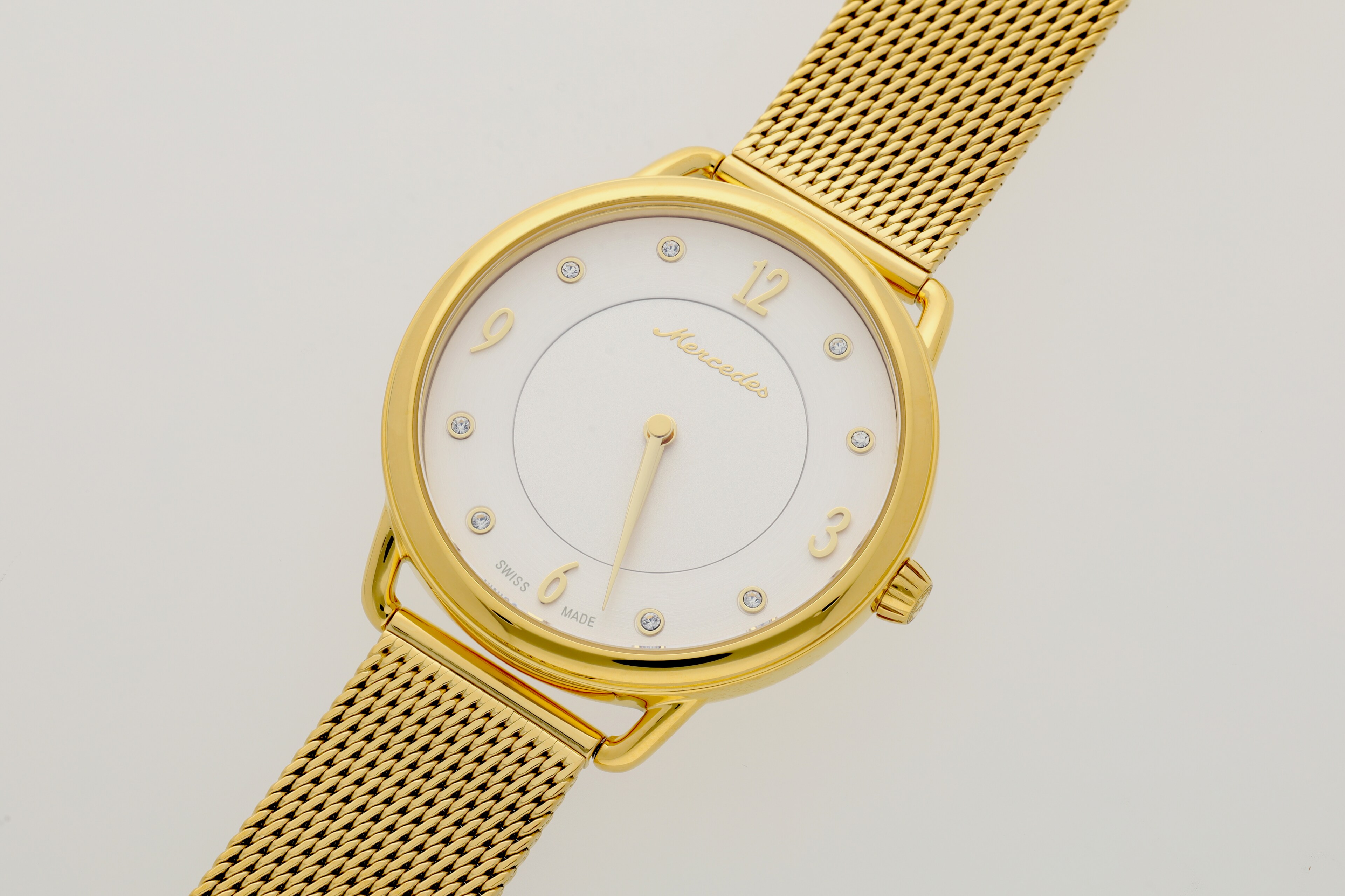 Mercedes-Benz - Armbanduhr Damen, Classic Lady, goldfarben
