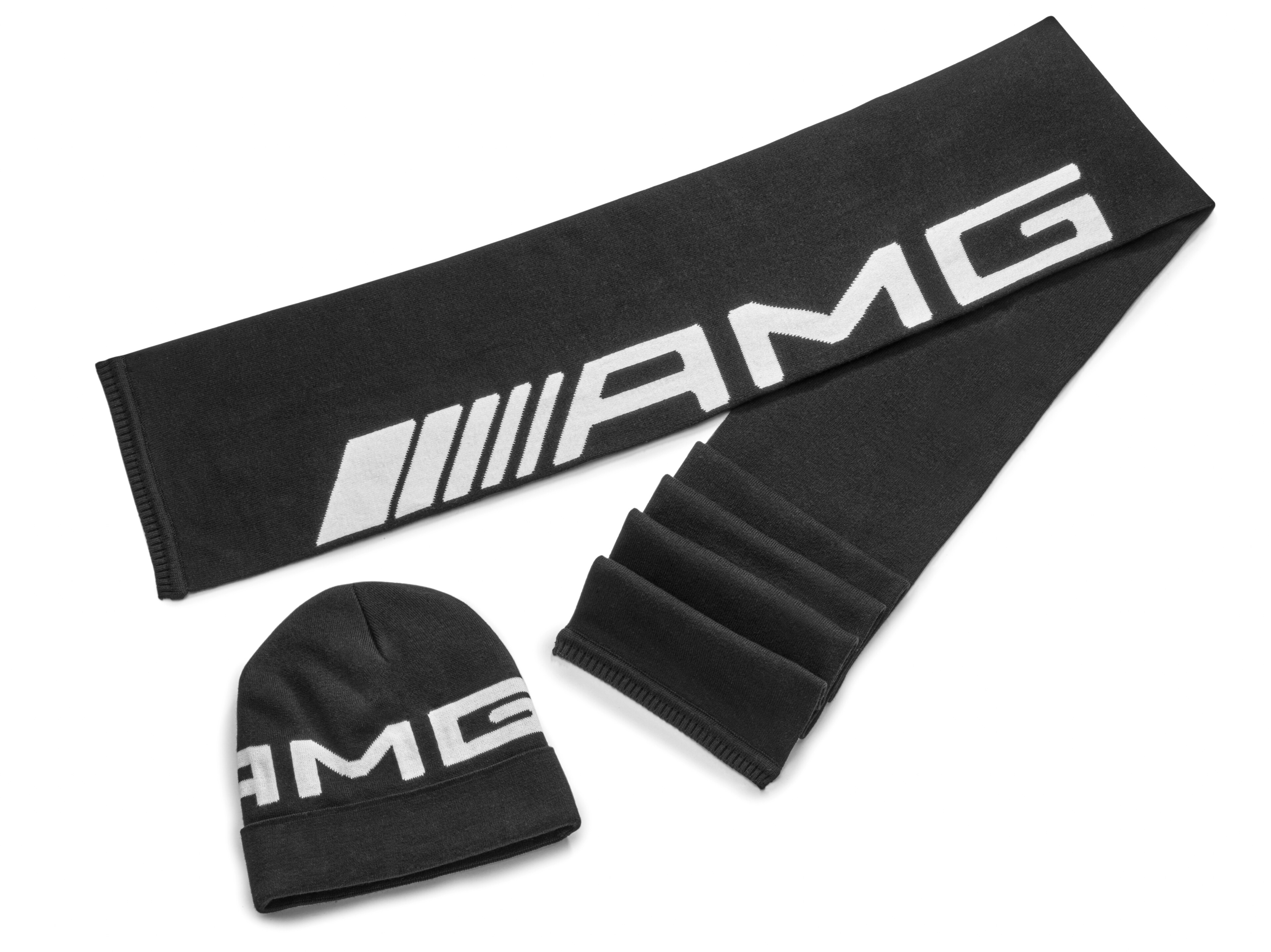 Mercedes-Benz - AMG Strickmütze, schwarz, Baumwolle