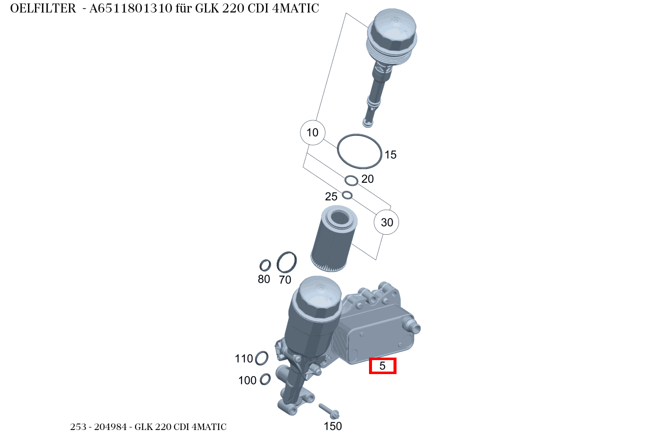 Ölfilter GLK 220 CDI 4MATIC 253