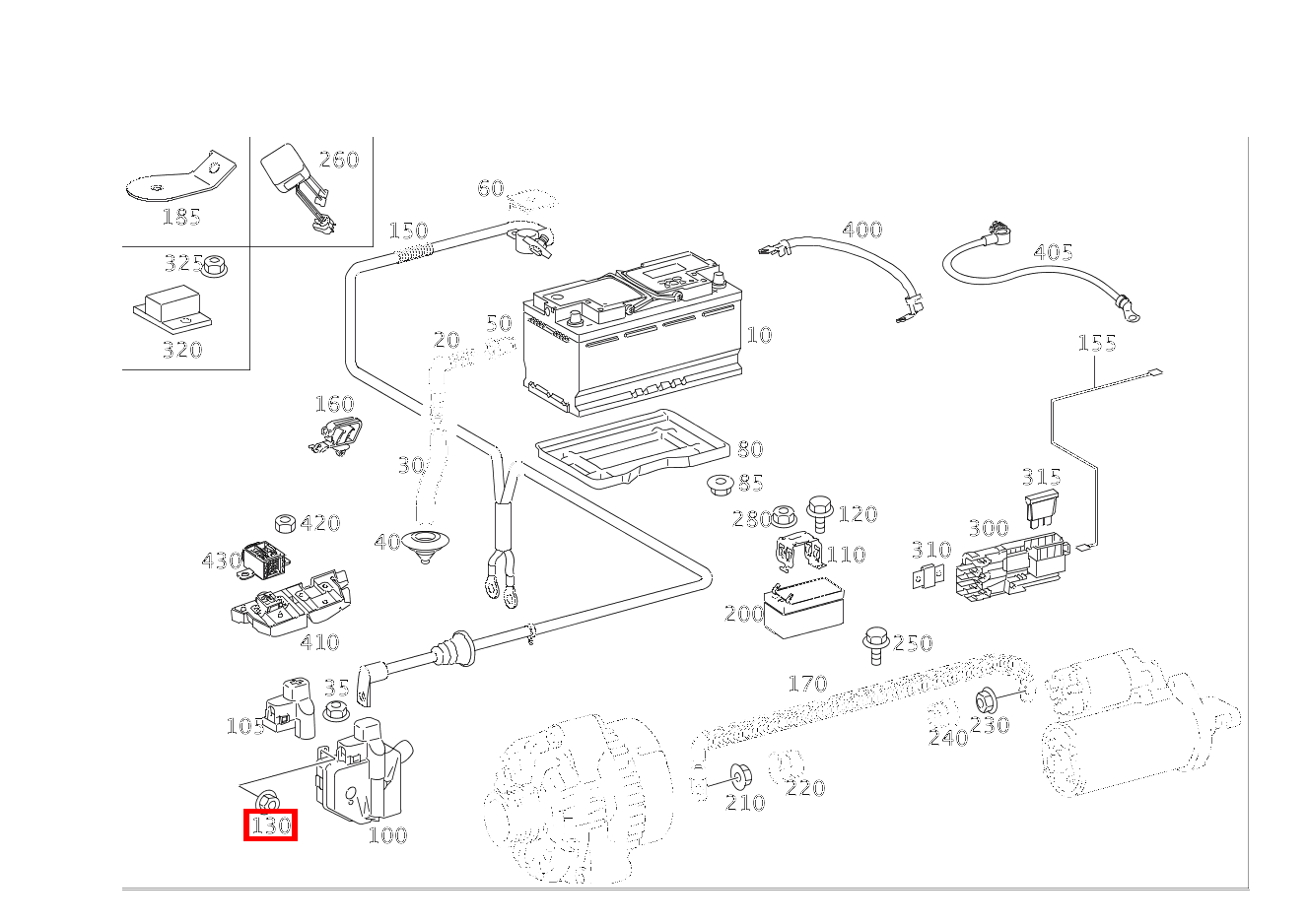 Mutter VORSICHERUNGSDOSE VORN GL 500 4MATIC Off-Roader 164