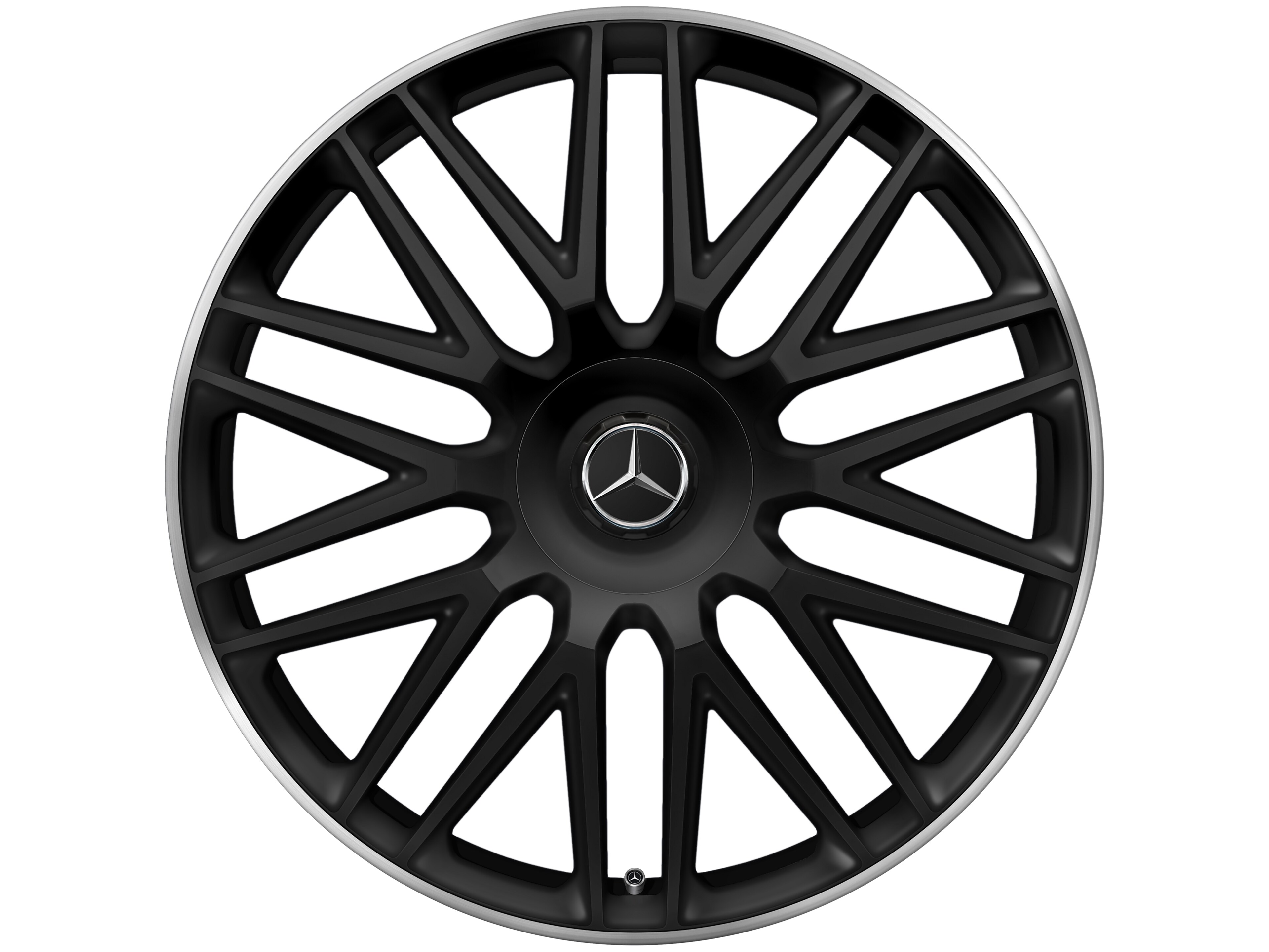 AMG Schmiederad 10-Speichen-Design, 21 Zoll, 9,5 J x 21 ET 33, schwarz matt
