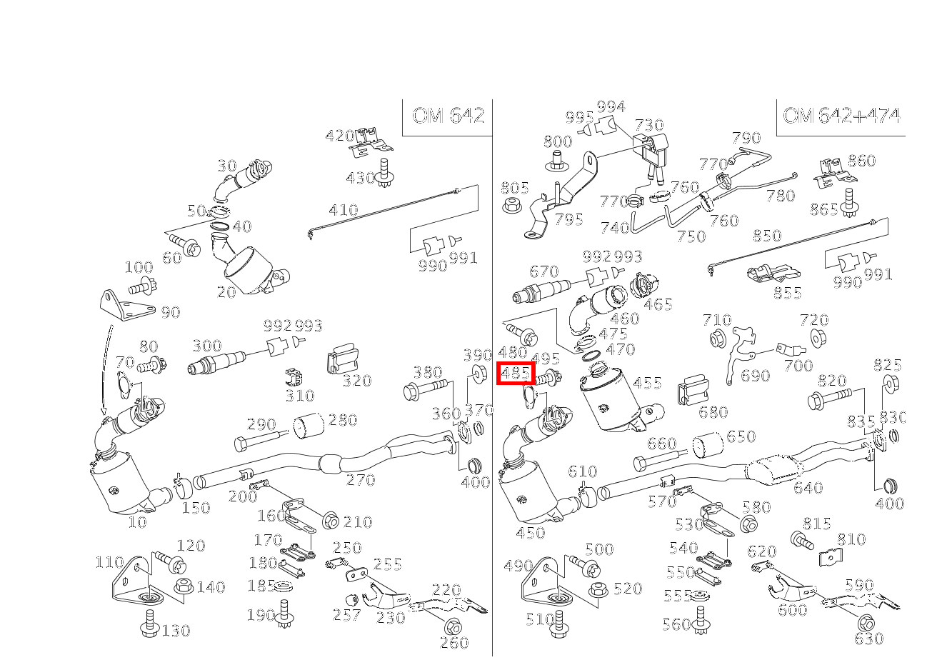 Flanschdichtung AN ABGASTURBOLADER E280CDI SONDERAUFB 211