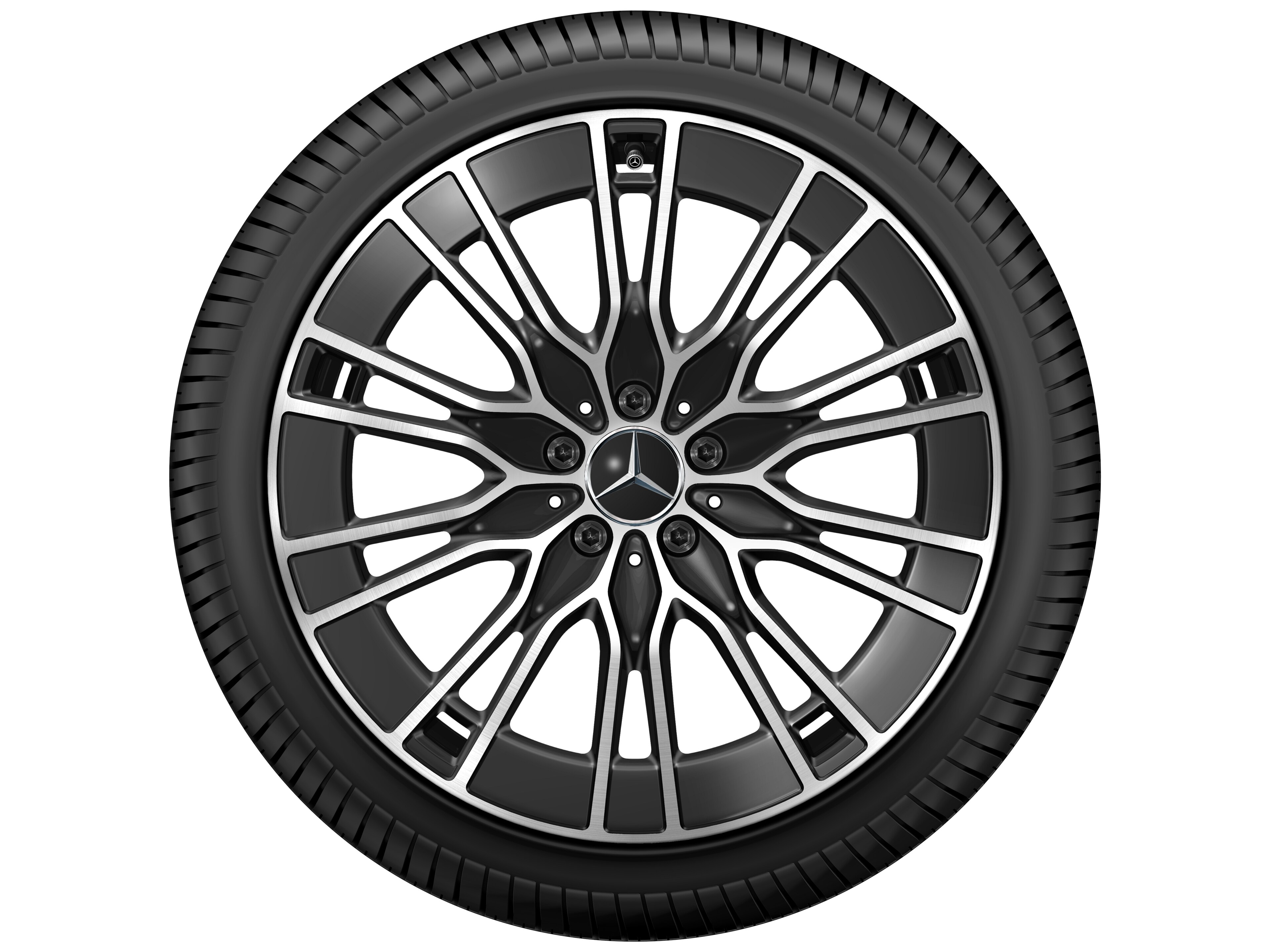 10-Doppelspeichen-Rad, Aero, 20 Zoll, 9,5 J x 20 ET 51, schwarz, glanzgedreht