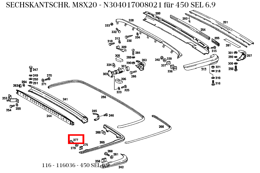 Sechskantschraube M8X20 450 SEL 6.9 116 Sechskantschraube M8X20 450 SEL 6.9 116