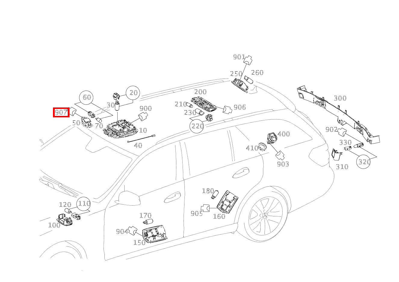 Stecker SONNENBLENDE LINKS UND RECHTS E14/1, E14/2; 2-PIN MQS E 200 Limousine 213 Stecker SONNENBLENDE LINKS UND RECHTS E14/1, E14/2; 2-PIN MQS E 200 Limousine 213