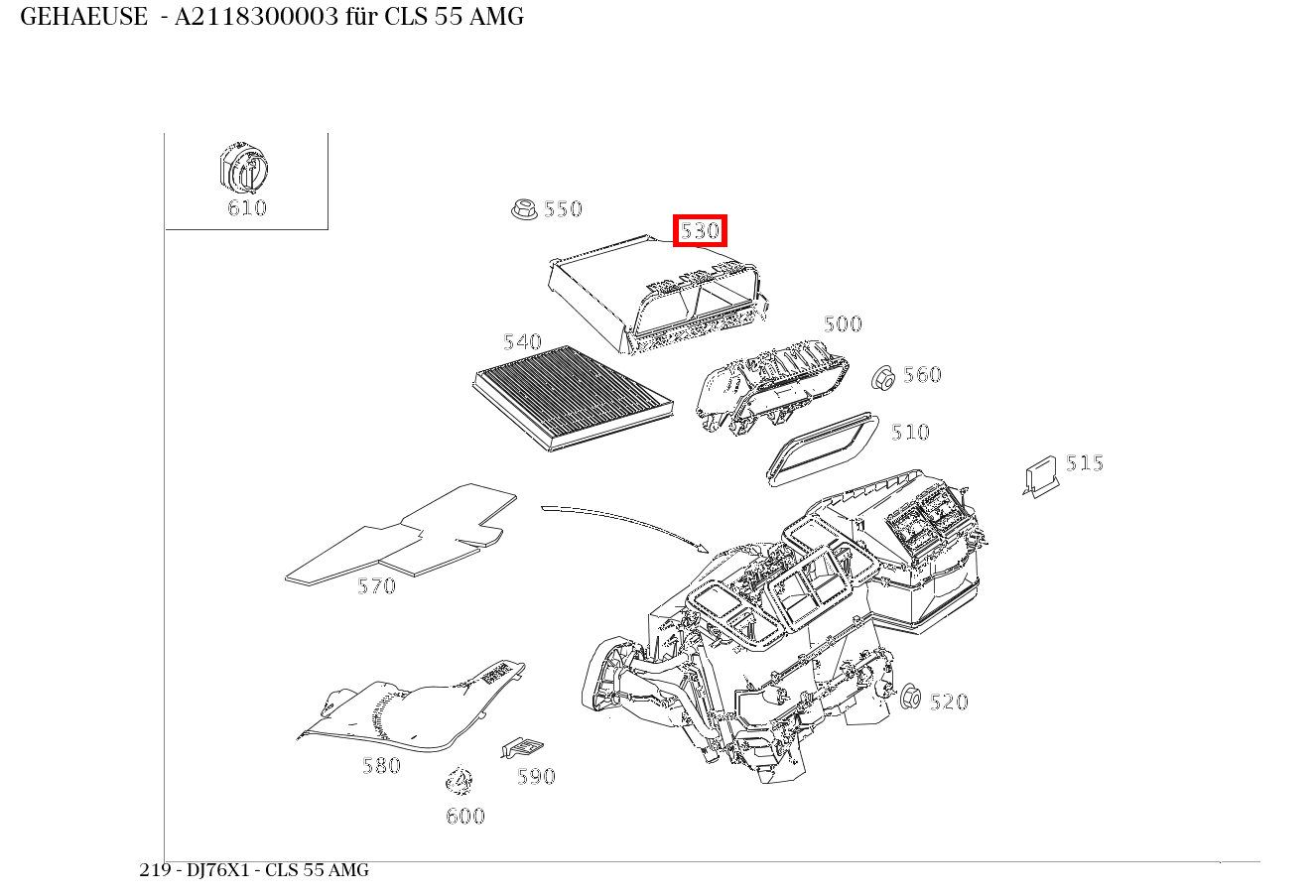 Gehäuse CLS 55 AMG 219