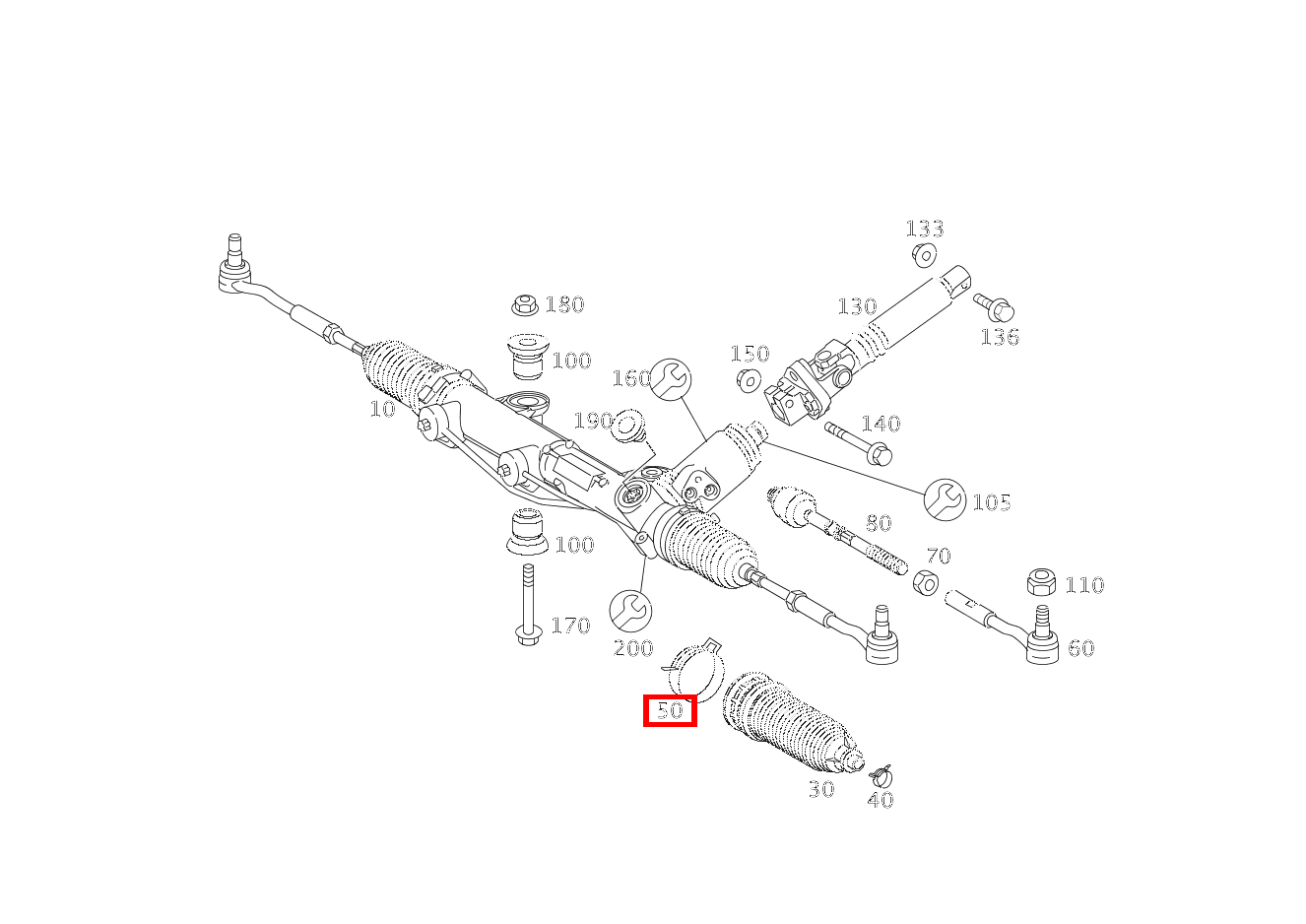 EINOHRKLEMME INNEN; 68 MM SLK 55 AMG Roadster 171