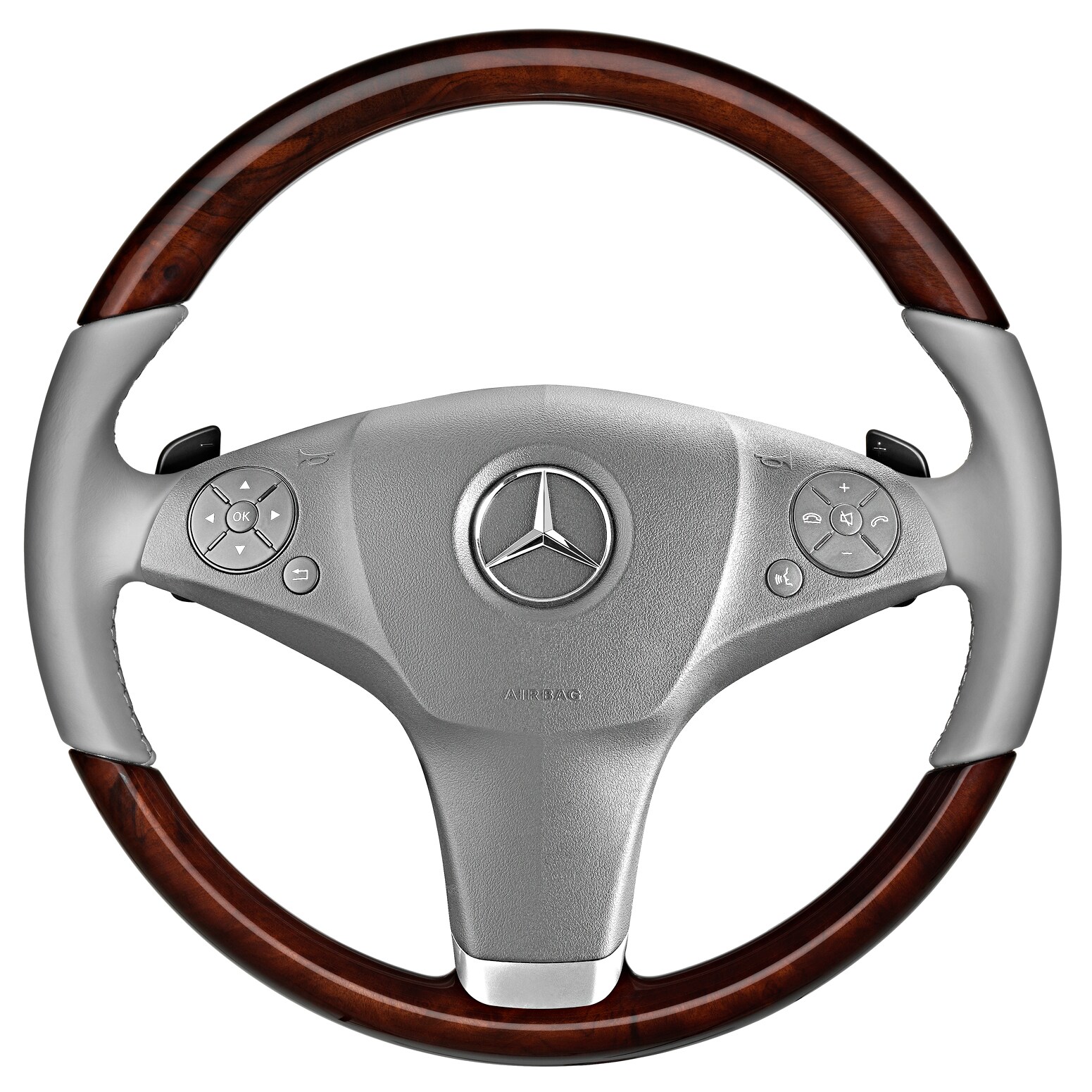 Mercedes-Benz - Holz-Leder-Lenkrad, mit LSP Holz-Leder-Lenkrad, mit LSP