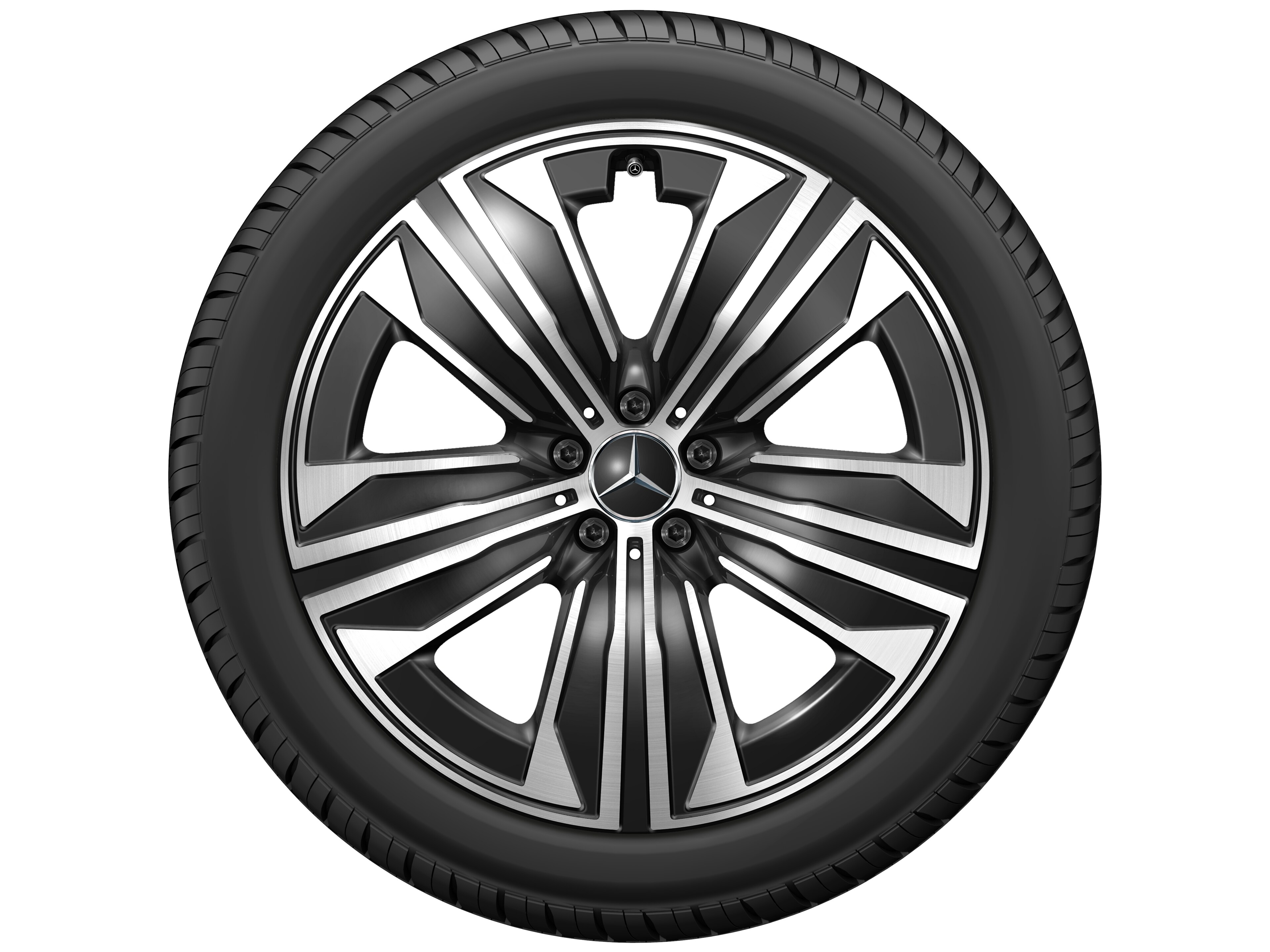 5-Speichen-Rad, Aero, 21 Zoll, 10 J x 21 ET 36, schwarz, glanzgedreht