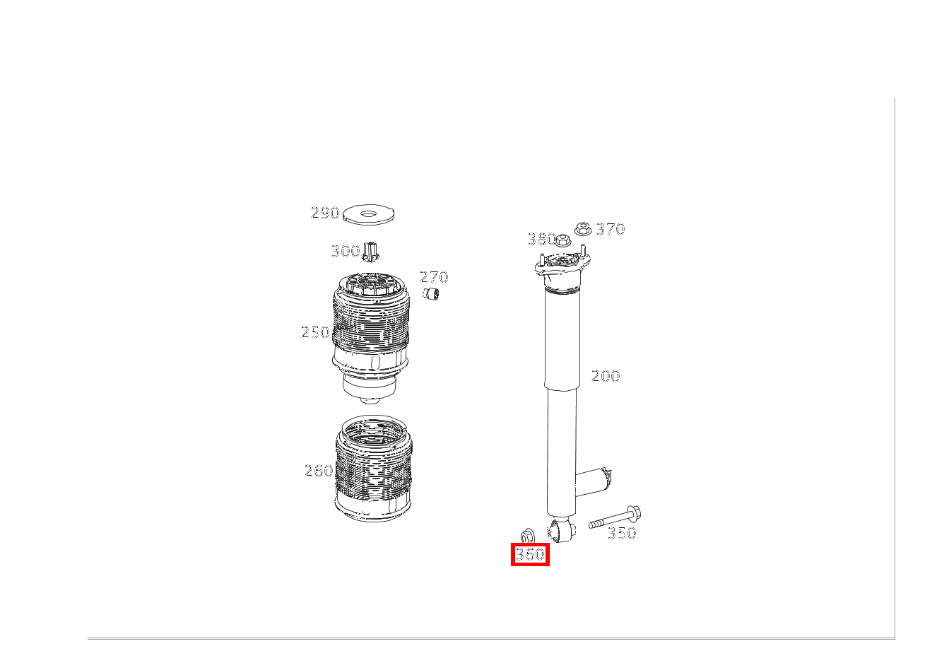 Mutter STOSSDAEMPFER AN FEDERLENKER; M10 CLS350CDI 4M S 218 Mutter STOSSDAEMPFER AN FEDERLENKER; M10 CLS350CDI 4M S 218