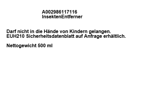 Mercedes-Benz - InsektenEntferner