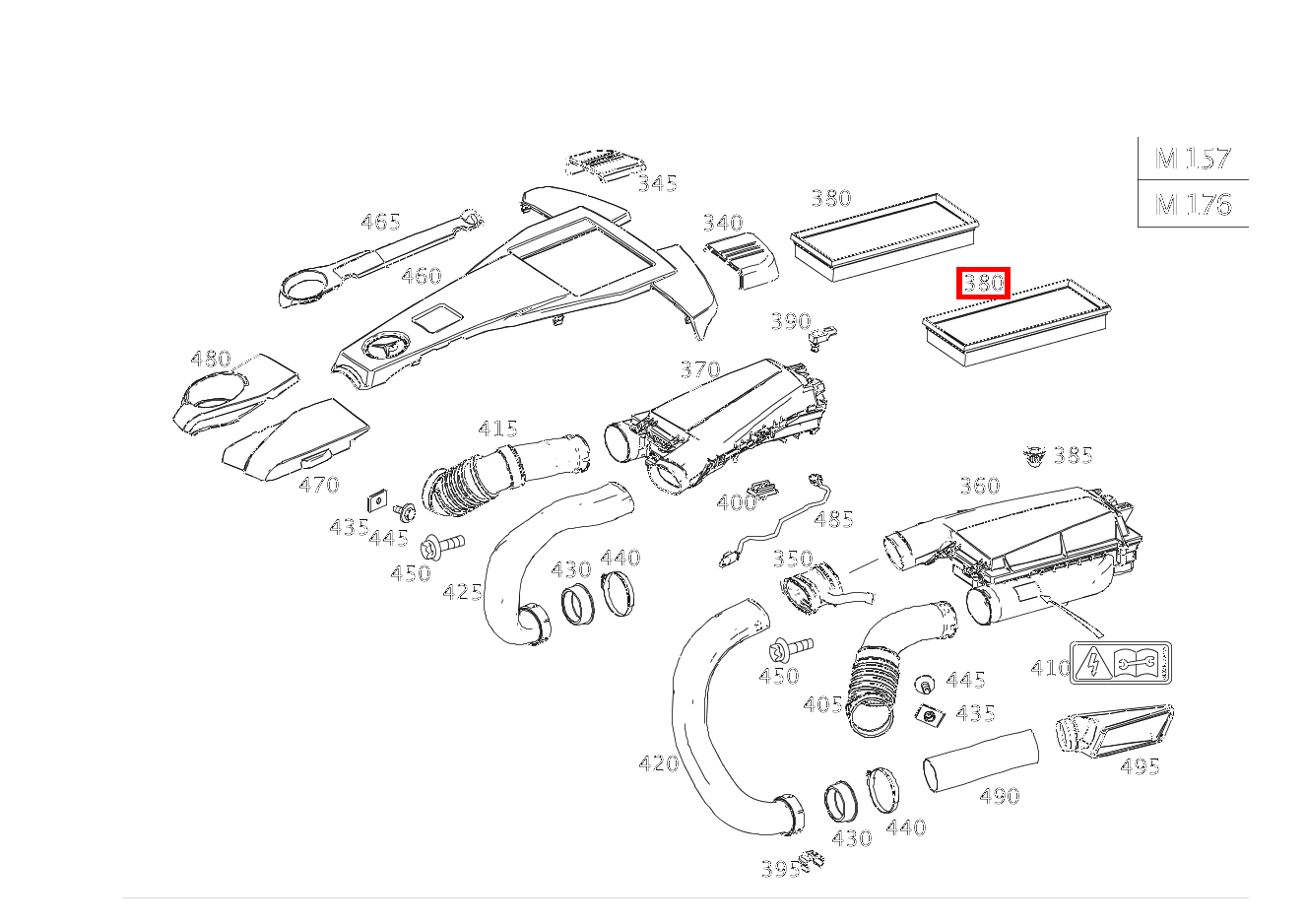Luftfiltereinsatz RECHTS Mercedes-AMG G 63 463 Luftfiltereinsatz RECHTS Mercedes-AMG G 63 463