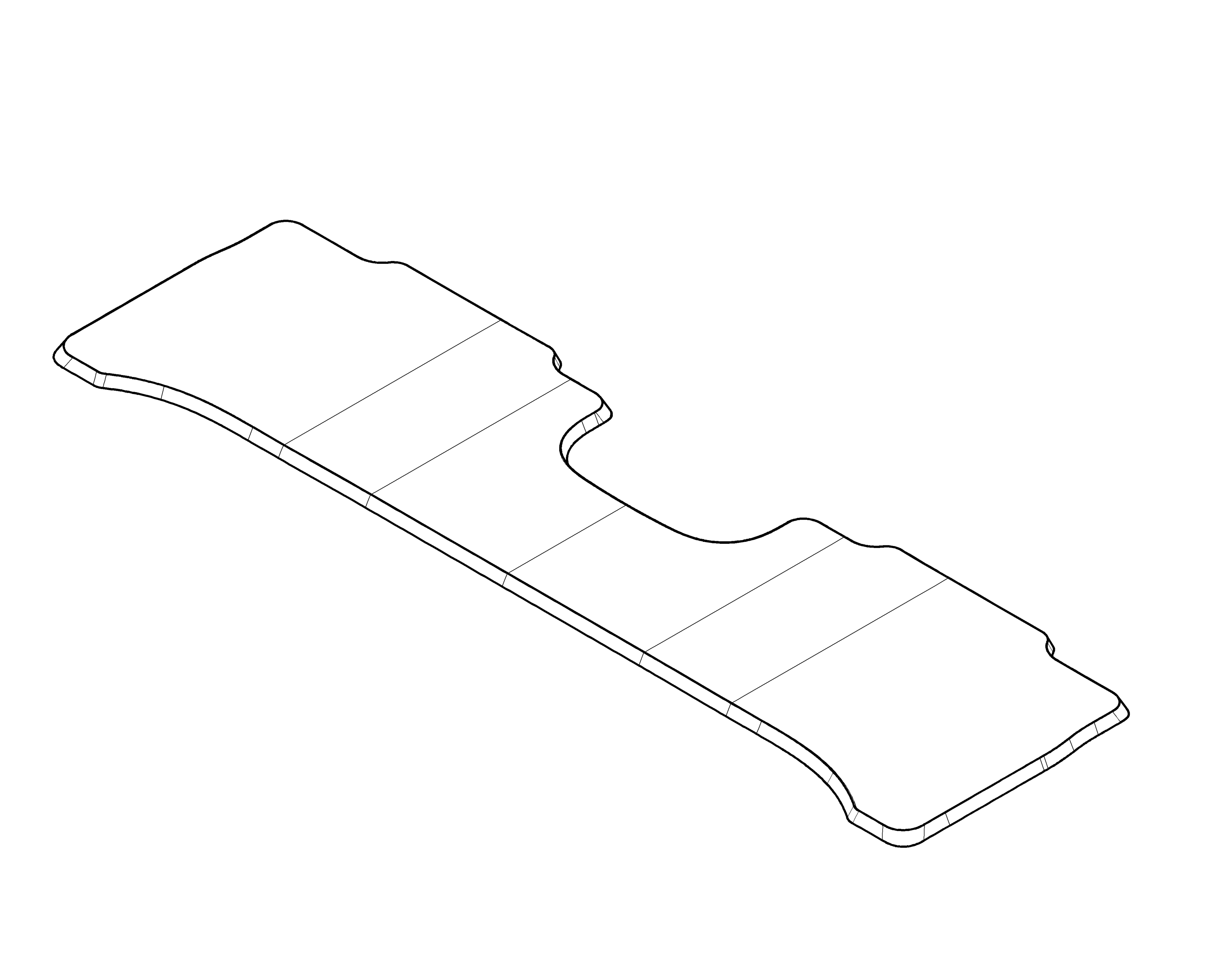 Veloursmatten, Fond, 1-teilig, schwarz, EQE X294