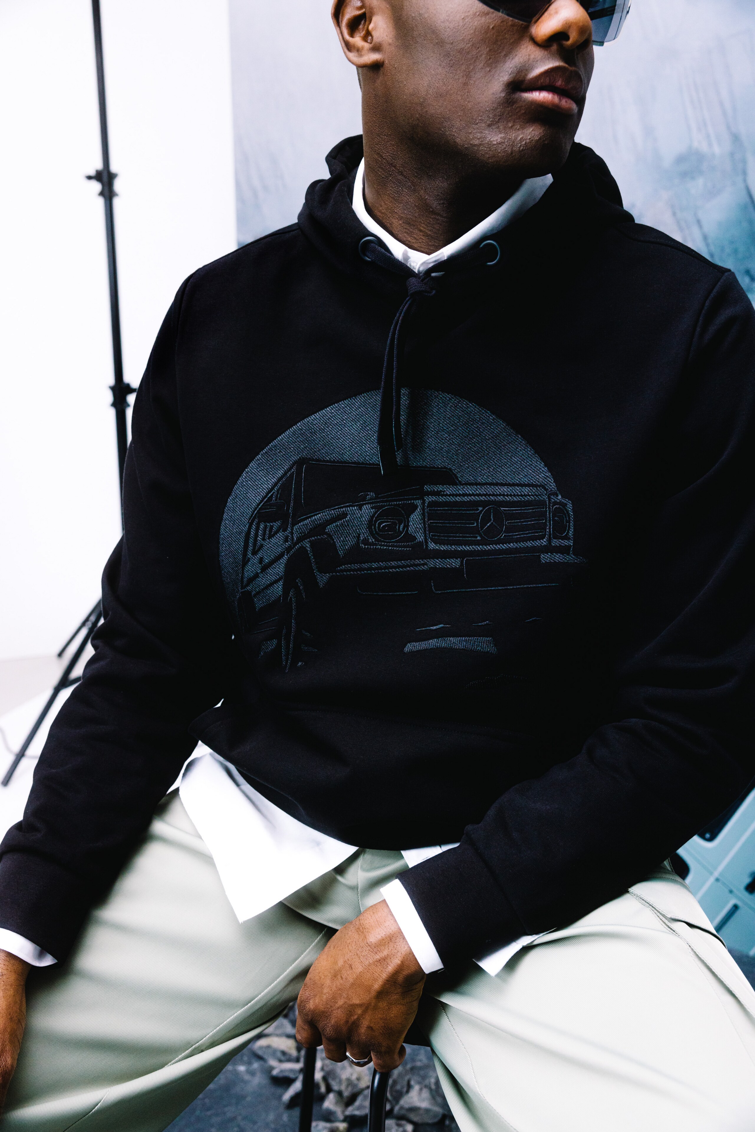 Mercedes-Benz - Sweathoody Herren, schwarz