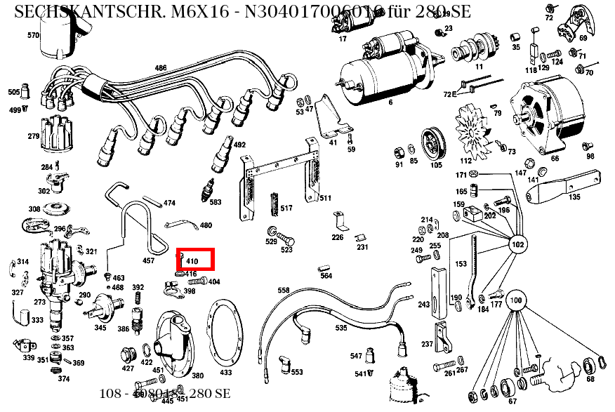 Sechskantschraube M6X16 280 SE 108 Sechskantschraube M6X16 280 SE 108